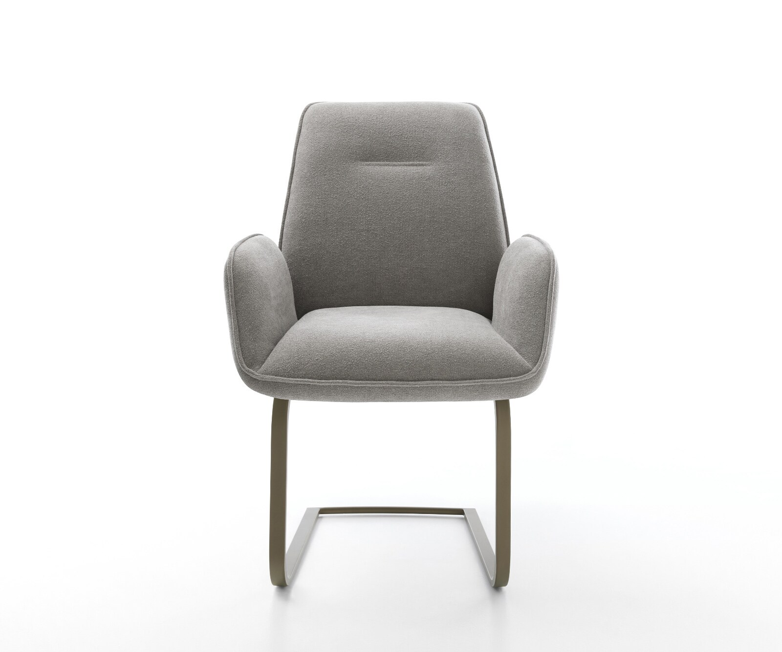 Стол с конзола Zoa-Flex текстурирана тъкан меко сив стол с конзола покритие с плосък ефект титаниева сърцевина с джобни пружини 2