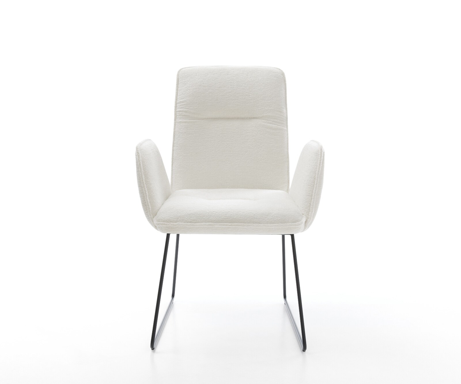 Трапезен стол Vinja-Flex Bouclé Soft Beige Основа за шейни черна 2