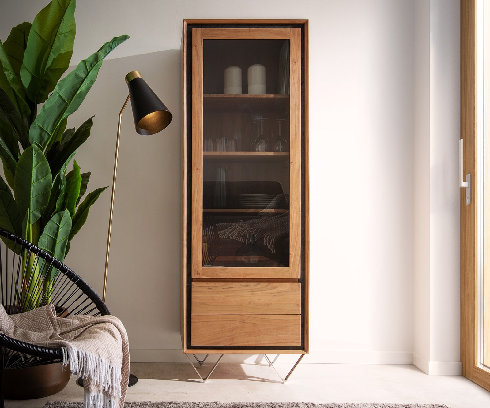 55x180 Акация Натурал 1 Врата 2 Чекмеджета каменен фурнир V-Крак Stonegrace 1  55x180 Акация Натурал 1 Врата 2 Чекмеджета каменен фурнир V-Крак Stonegrace 1