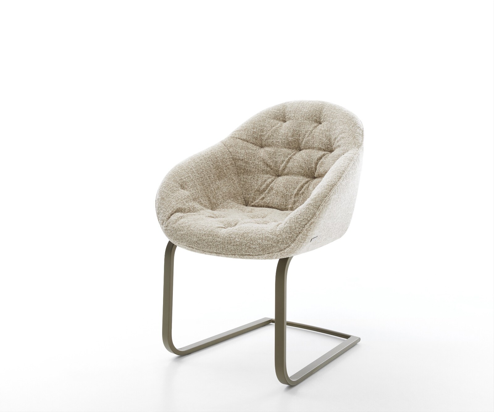 Gaio-Flex конзолен стол тъкан плат меко бежово конзолен стол плосък ефект покритие титан 1