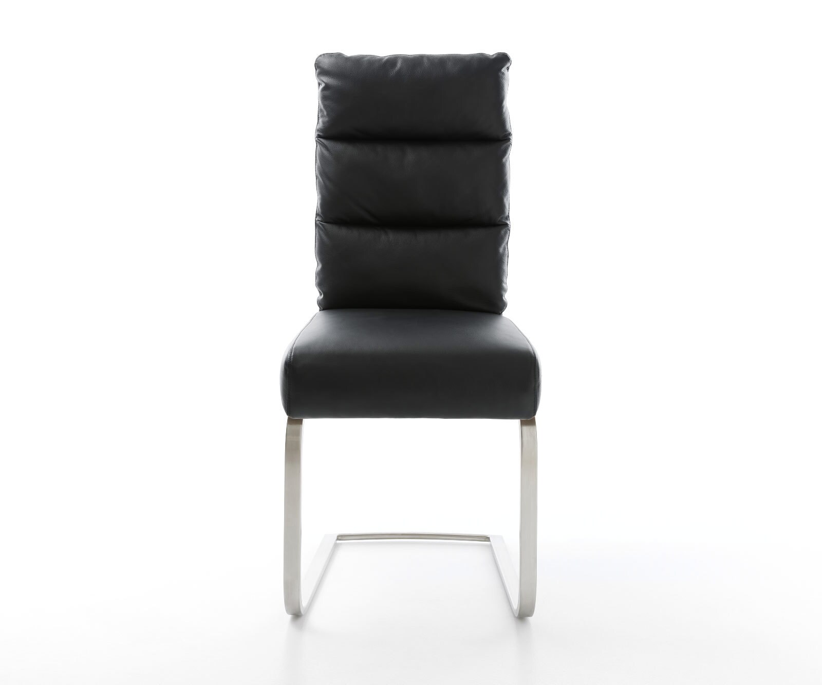 Люлеещ стол Естествена кожа Черен Конзолен крак плосък Неръждаема стомана  Покет пружина Pela-Flex 2