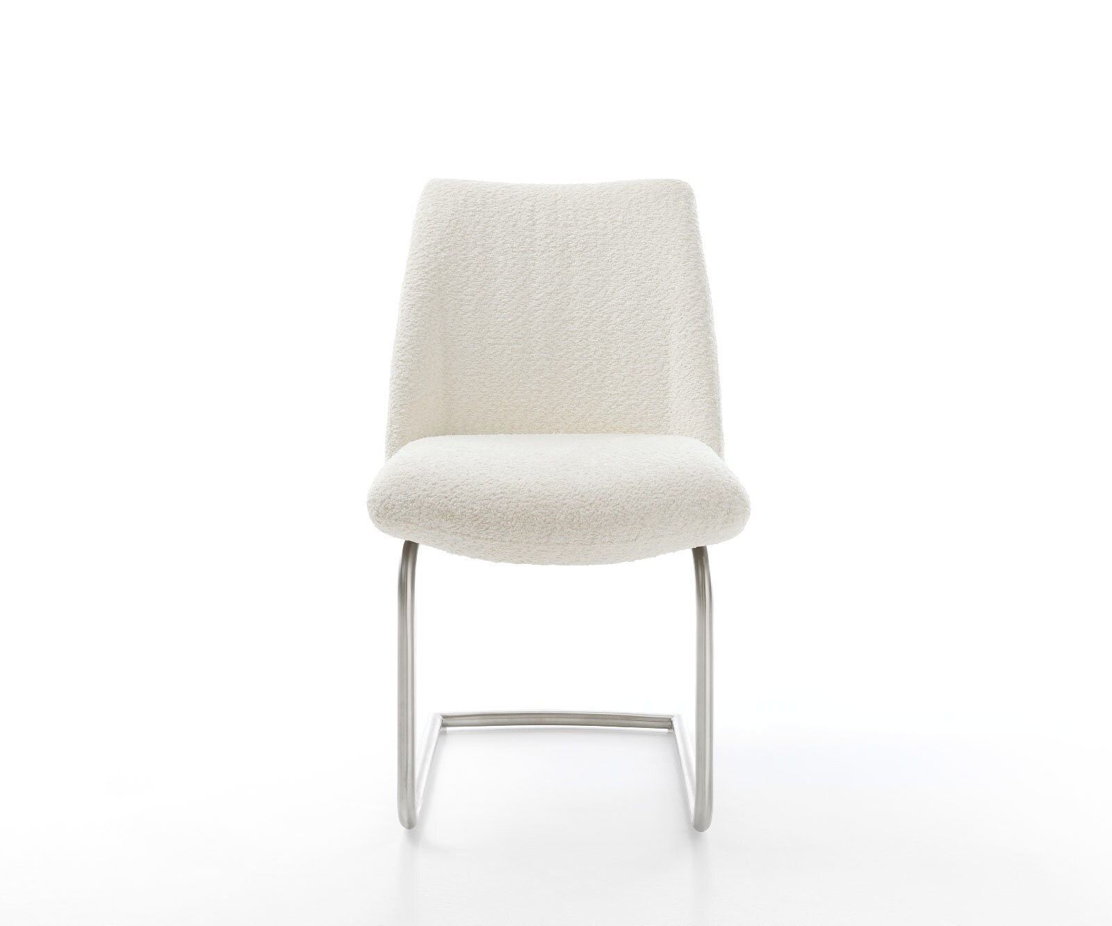 Люлеещ стол Букле Бял Конзолен крак кръгъл Неръждаема стомана Покет пружина Elso-Flex 2