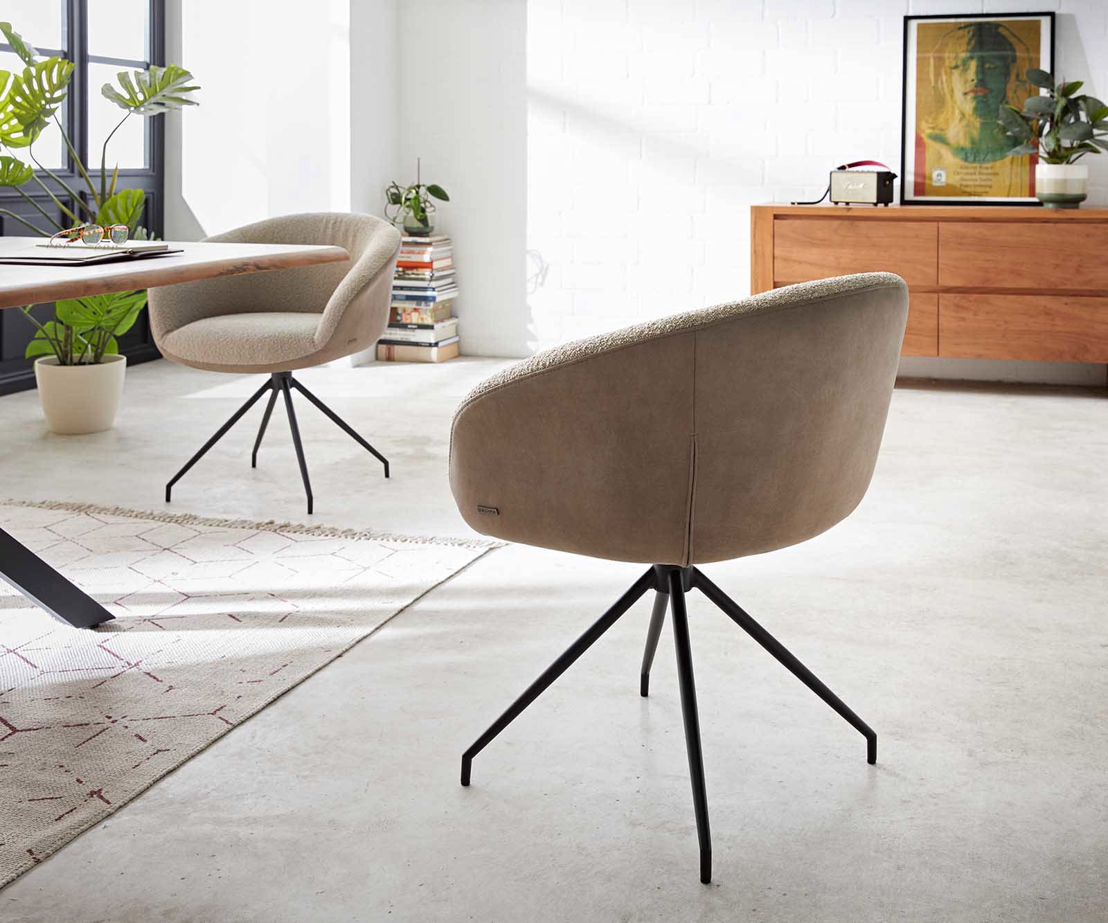 Врътящ се стол с подлакътници Комбинация от дамаски Сиво-Кафяв Конус крак кръгъл Черен 180° въртящ се Покет пружина Vinka-Flex 5 Врътящ се стол с подлакътници Комбинация от дамаски Сиво-Кафяв Конус крак кръгъл Черен 180° въртящ се Покет пружина Vinka-Flex 5