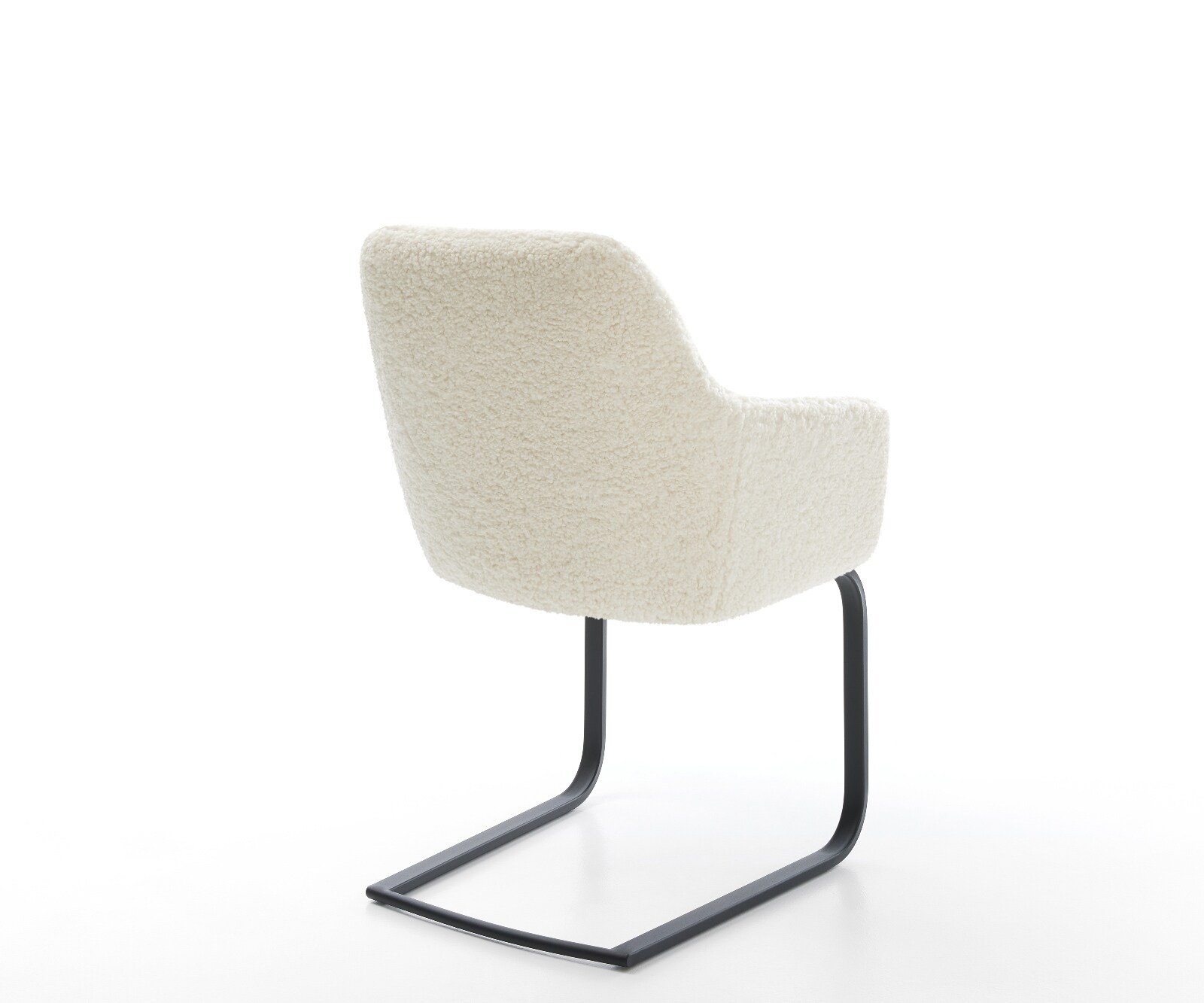 Конзолен стол Pejo-Flex teddy плат бежов конзолен плосък черен джоб пружинна сърцевина 5