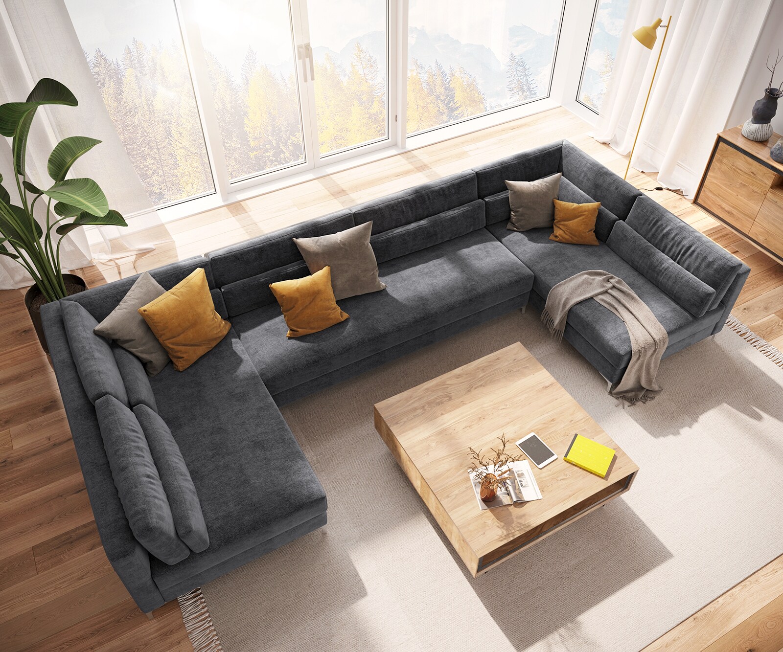  XL 400x185 cm Микрофибър Графитe Elio 3
