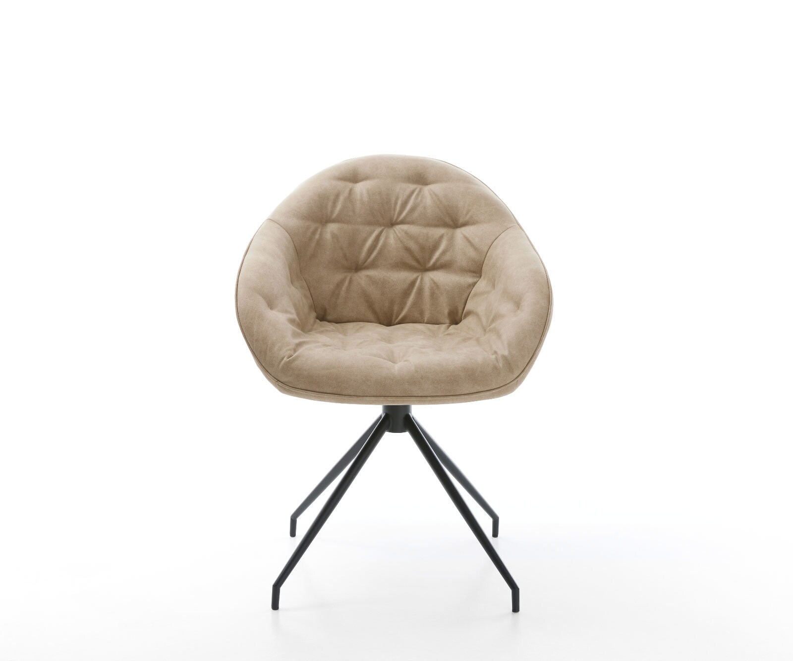 Врътящ се стол Бежов Винтидж Конус крак кръгъл Черен 180° въртящ се Gaio-Flex 1 Врътящ се стол Бежов Винтидж Конус крак кръгъл Черен 180° въртящ се Gaio-Flex 1