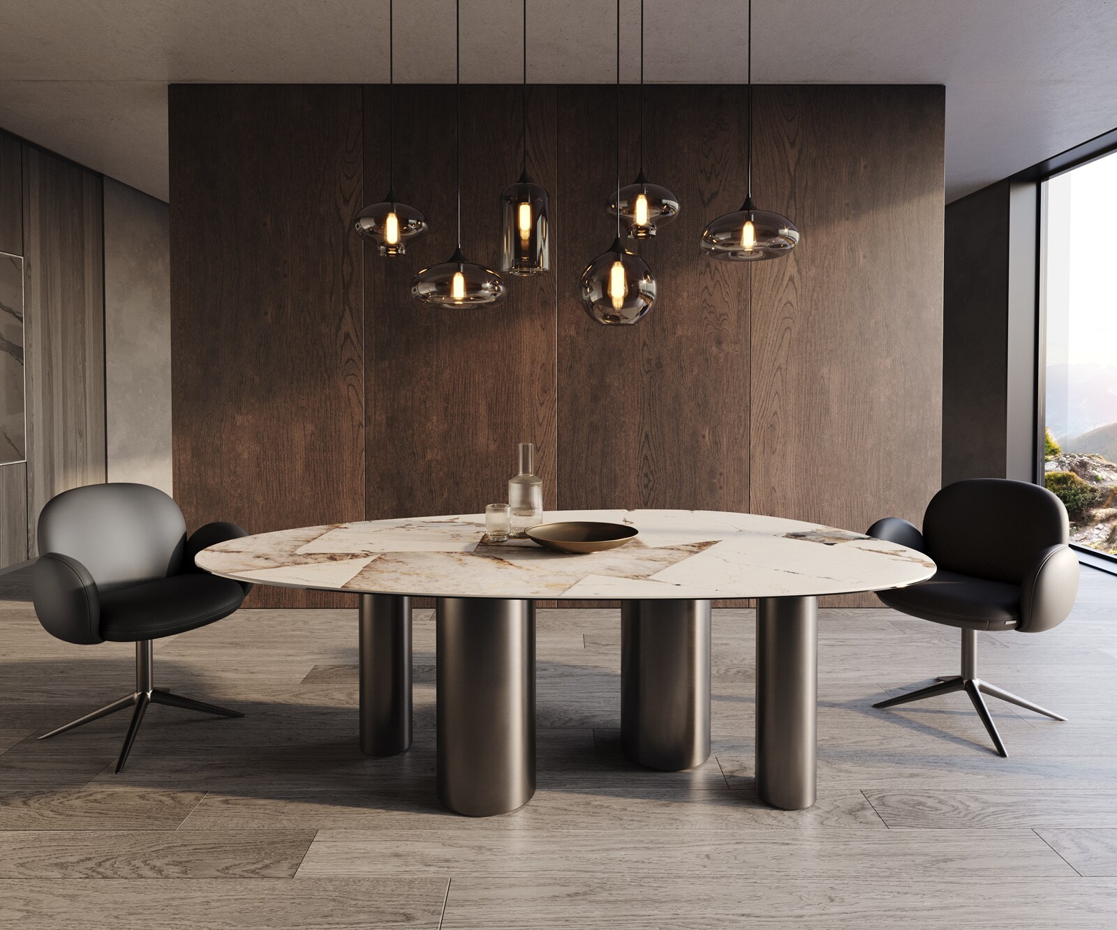 Трапезна маса Edge керамика овал 1