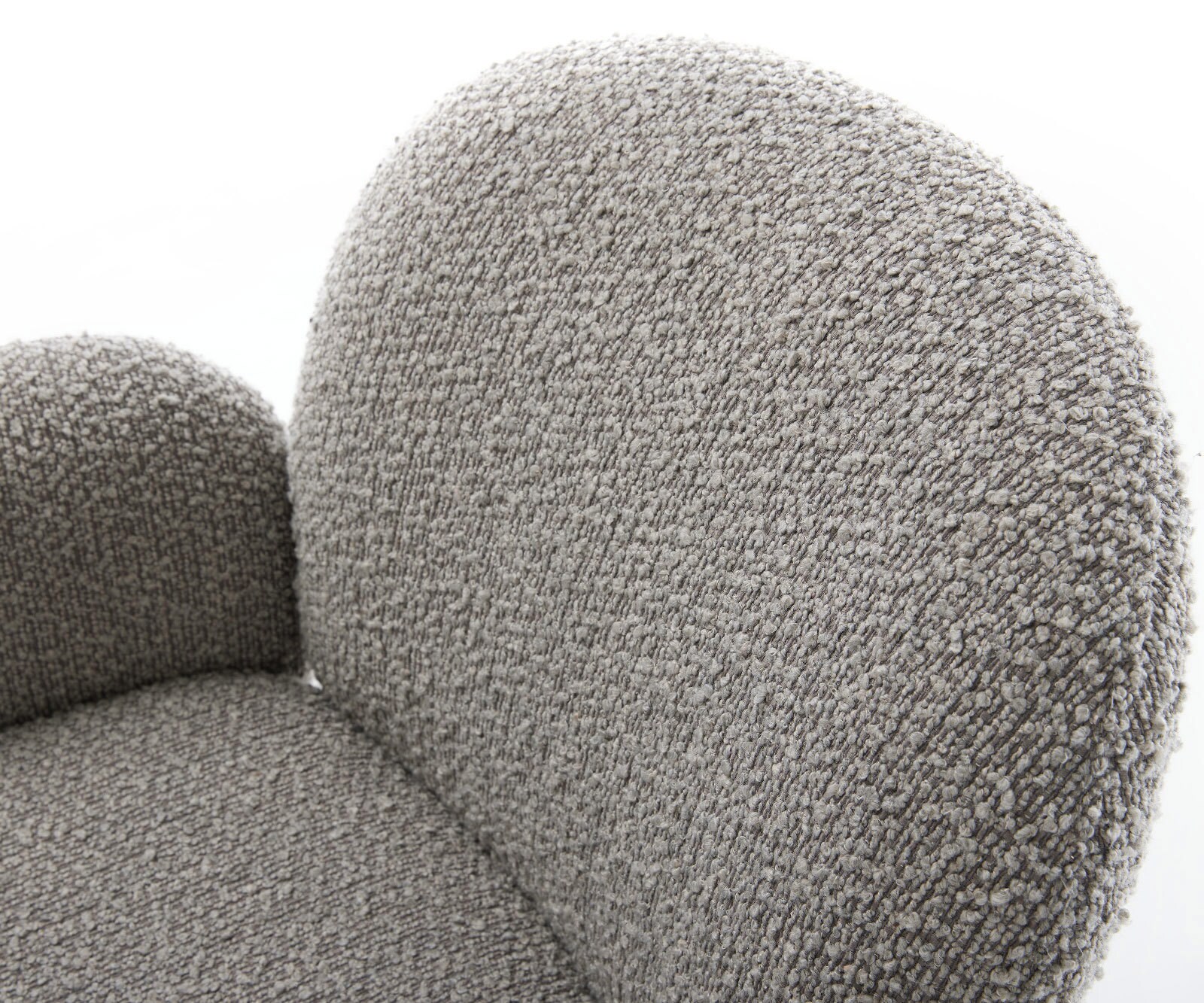 Люлеещ стол с подлакътници Букле Сребристо сив Конзолен крак кръгъл Черен Покет пружина Nube-Flex 3