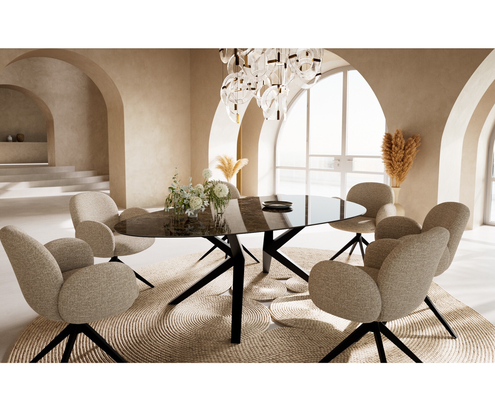 Трапезна маса Edge керамика овал 5