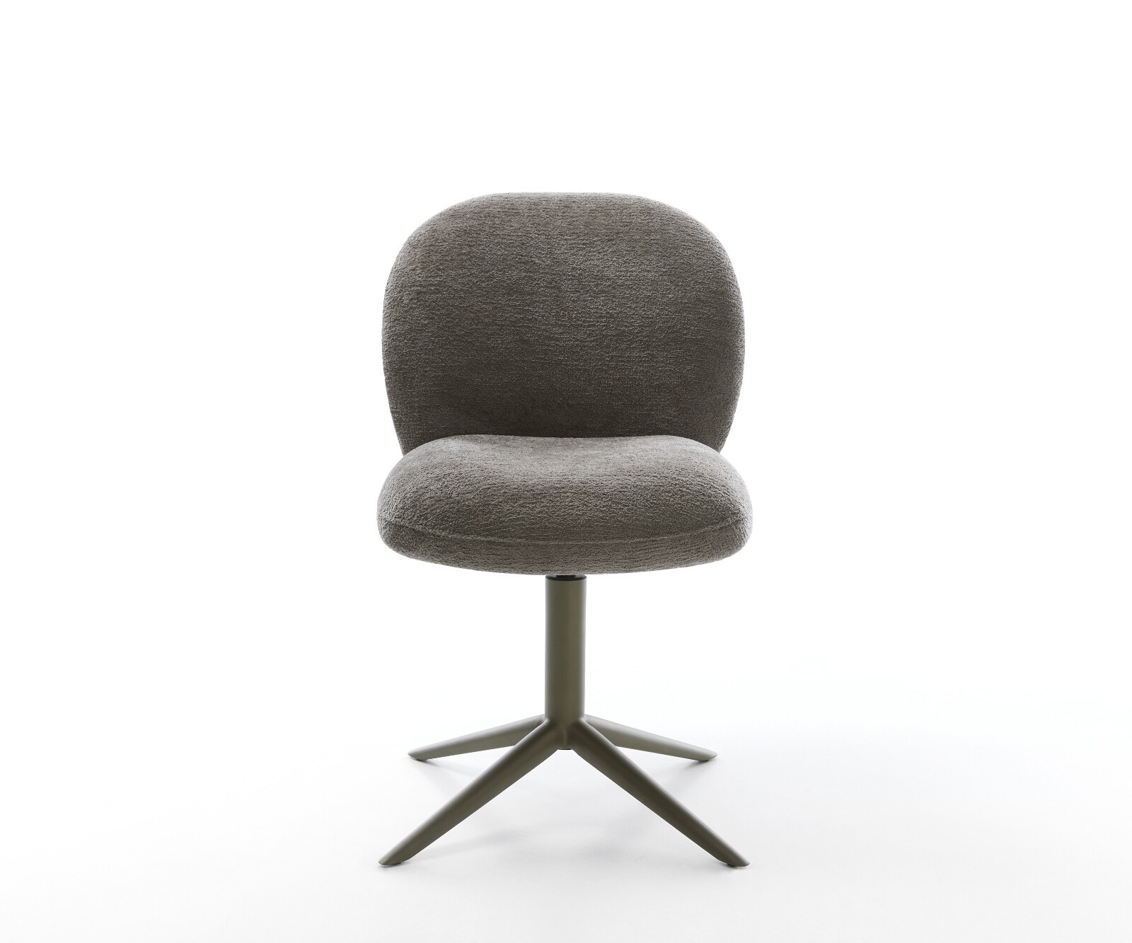 Въртящ се стол Nube-Flex Bouclé Soft Mud Основа Ефектно покритие Титан 360° завъртане Люлееща се функция Ядро от джобни пружини 2