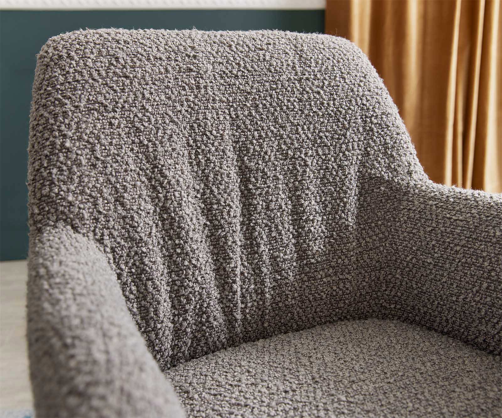 Врътящ се стол с подлакътници Букле СребристСив Конус крак плосък Черен 360° въртящ се Покет пружина Xana-Flex 4 Врътящ се стол с подлакътници Букле СребристСив Конус крак плосък Черен 360° въртящ се Покет пружина Xana-Flex 4