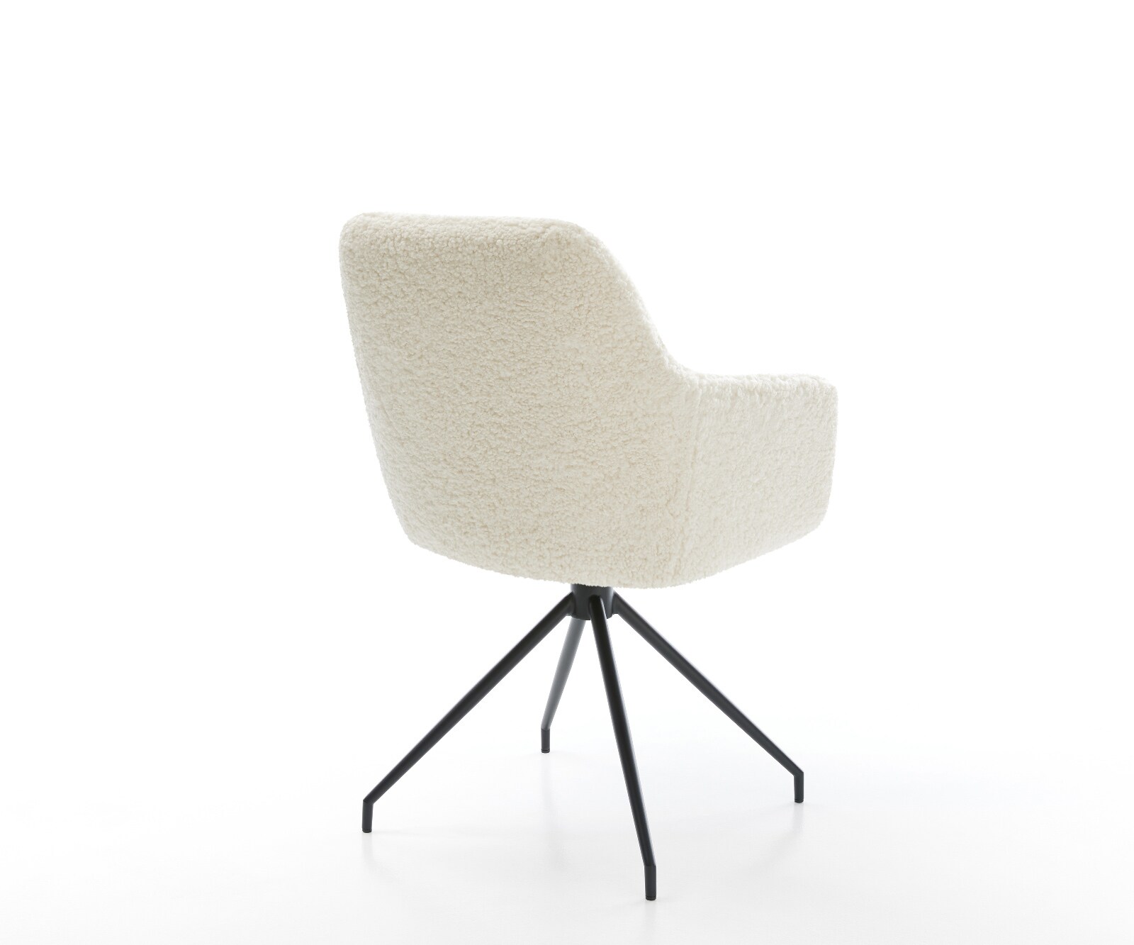 Стол за хранене Pejo-Flex teddy плат бежов кръстосана рамка конична черна сърцевина с джобни пружини 5