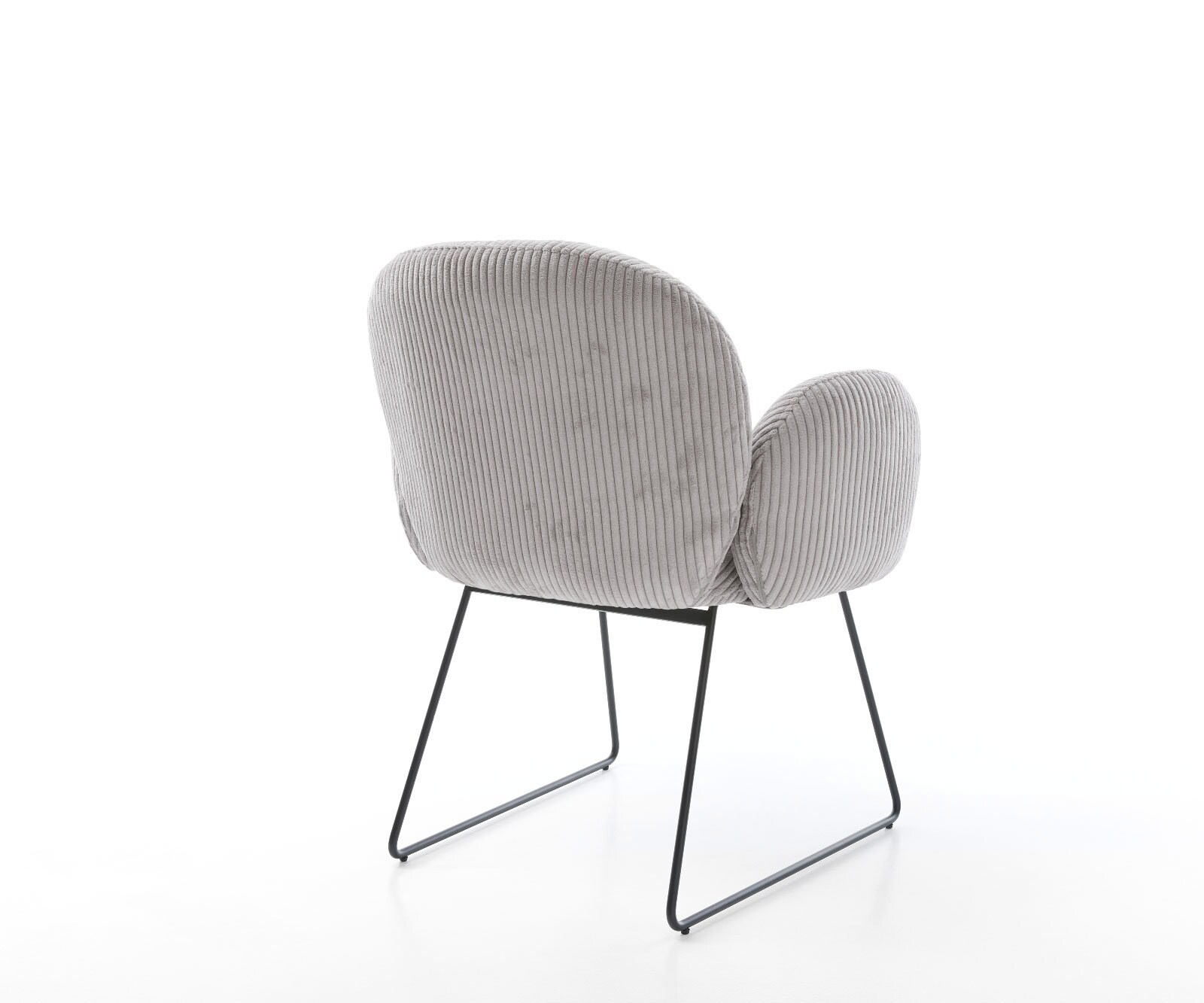 Стол Корд Сребристосив Извити крака Черни Покет пружина Nube-Flex 5