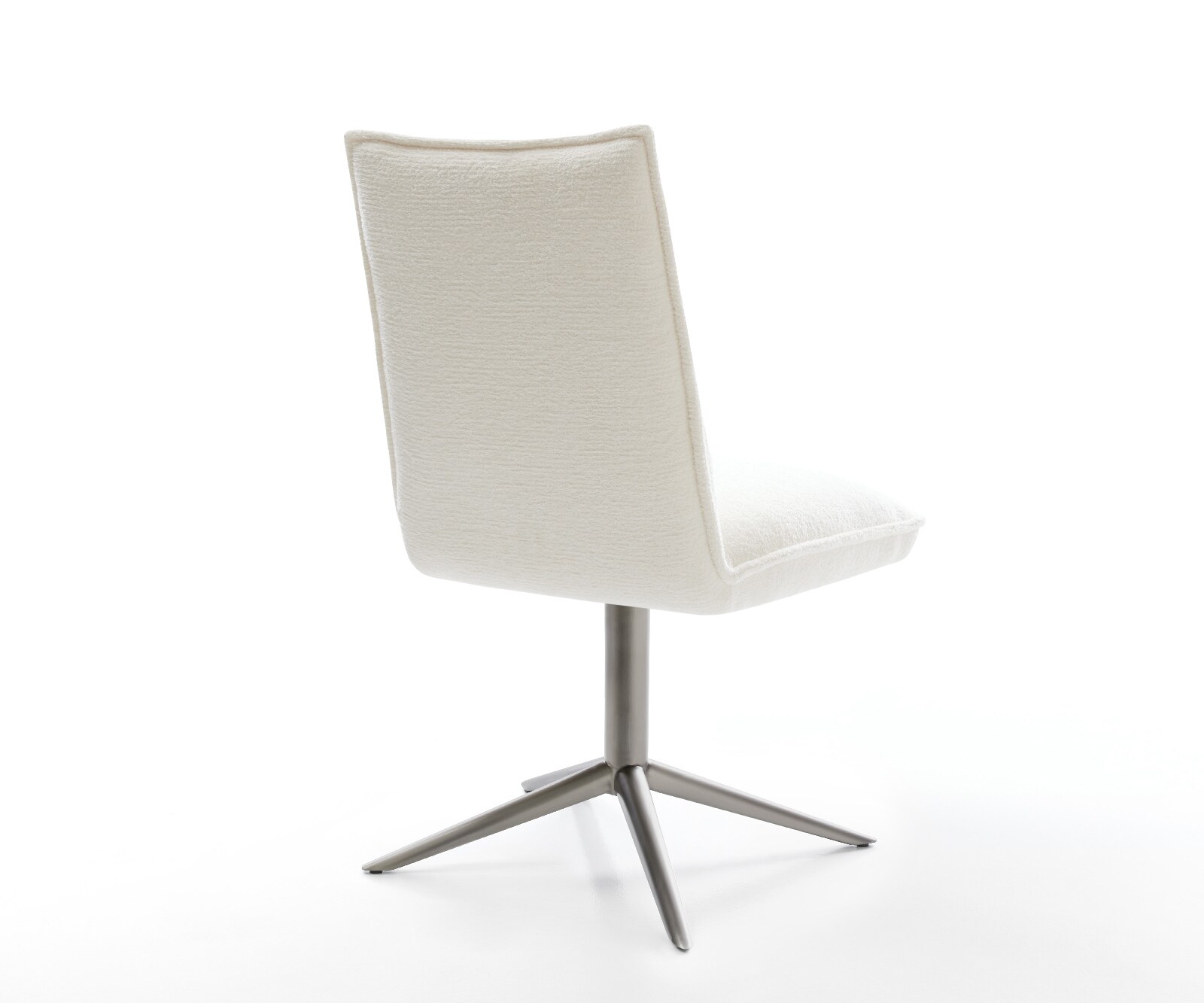 Въртящ се стол Lelio-Flex Bouclé Soft Beige Графитна основа Въртене на 360° Люлееща се функция Ядро от джобни пружини 5