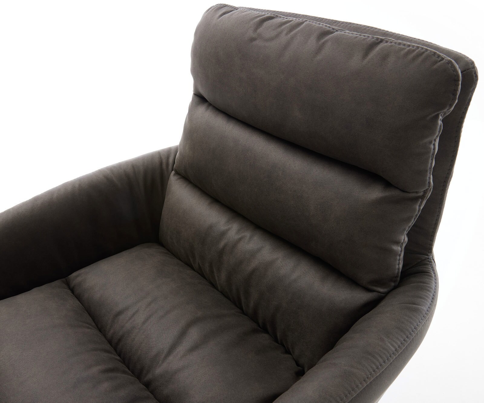 Врътящ се стол с подлакътници Антрацит Винтидж Конус крак плосък Черен 360° въртящ се Abelia-Flex 4