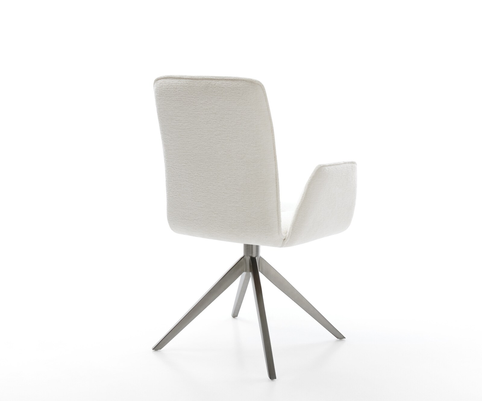 Въртящ се стол Vinja-Flex Bouclé Soft Beige Кръстосана рамка широка Графит Въртене на 360° Люлееща се функция 5