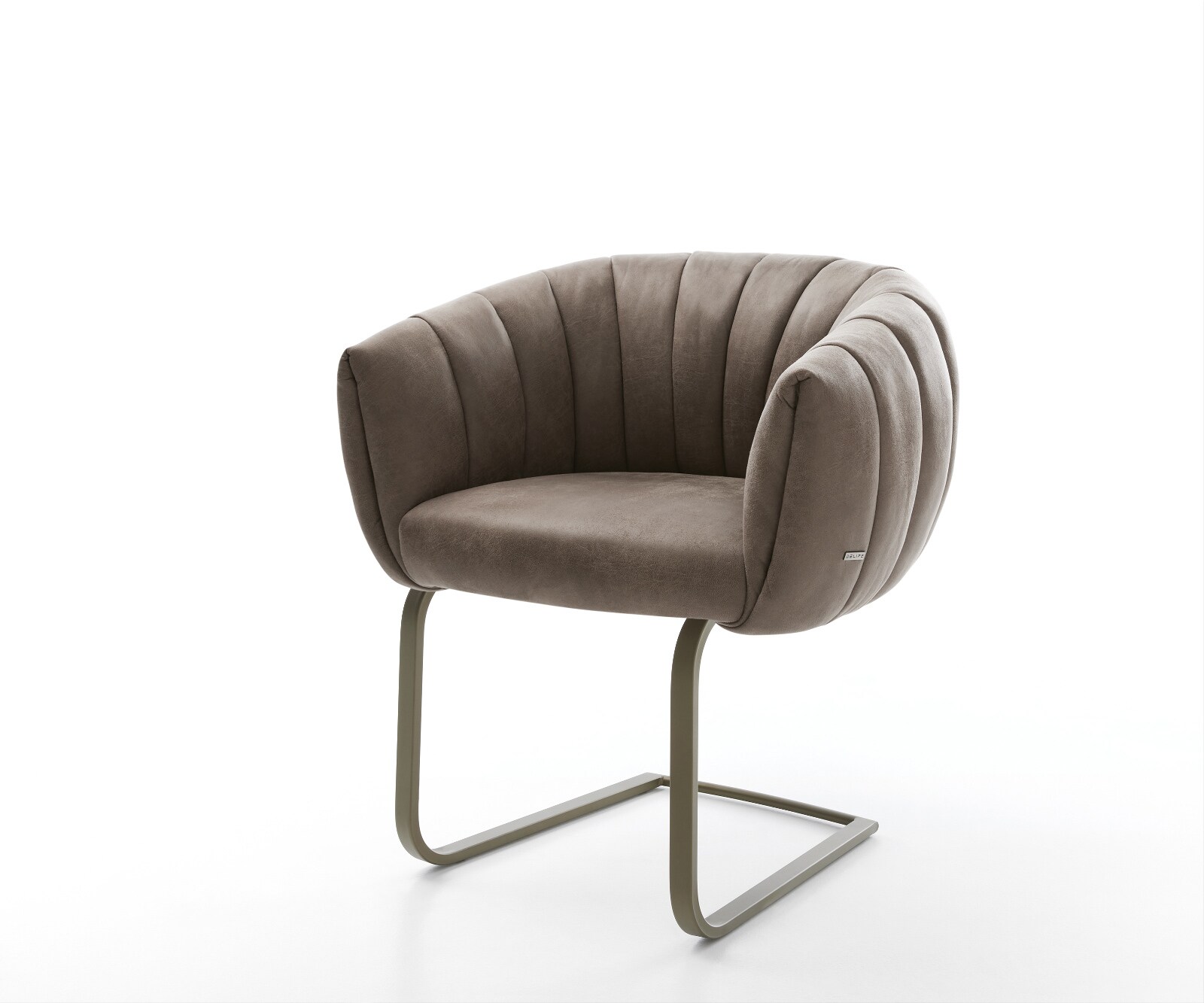 Конзолен стол Jada-Flex, микрофибър сив, винтидж стол с конзола с плосък ефект титанова сърцевина с джобни пружини