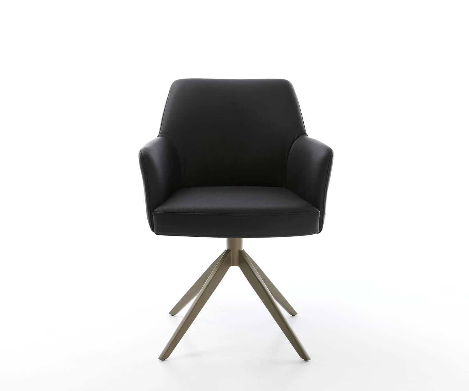 Врътящ се стол с подлакътници Естествена кожа Черен Конус крак плосък  Titan 360° въртящ се Покет пружина Xana-Flex 1 Врътящ се стол с подлакътници Естествена кожа Черен Конус крак плосък  Titan 360° въртящ се Покет пружина Xana-Flex 1