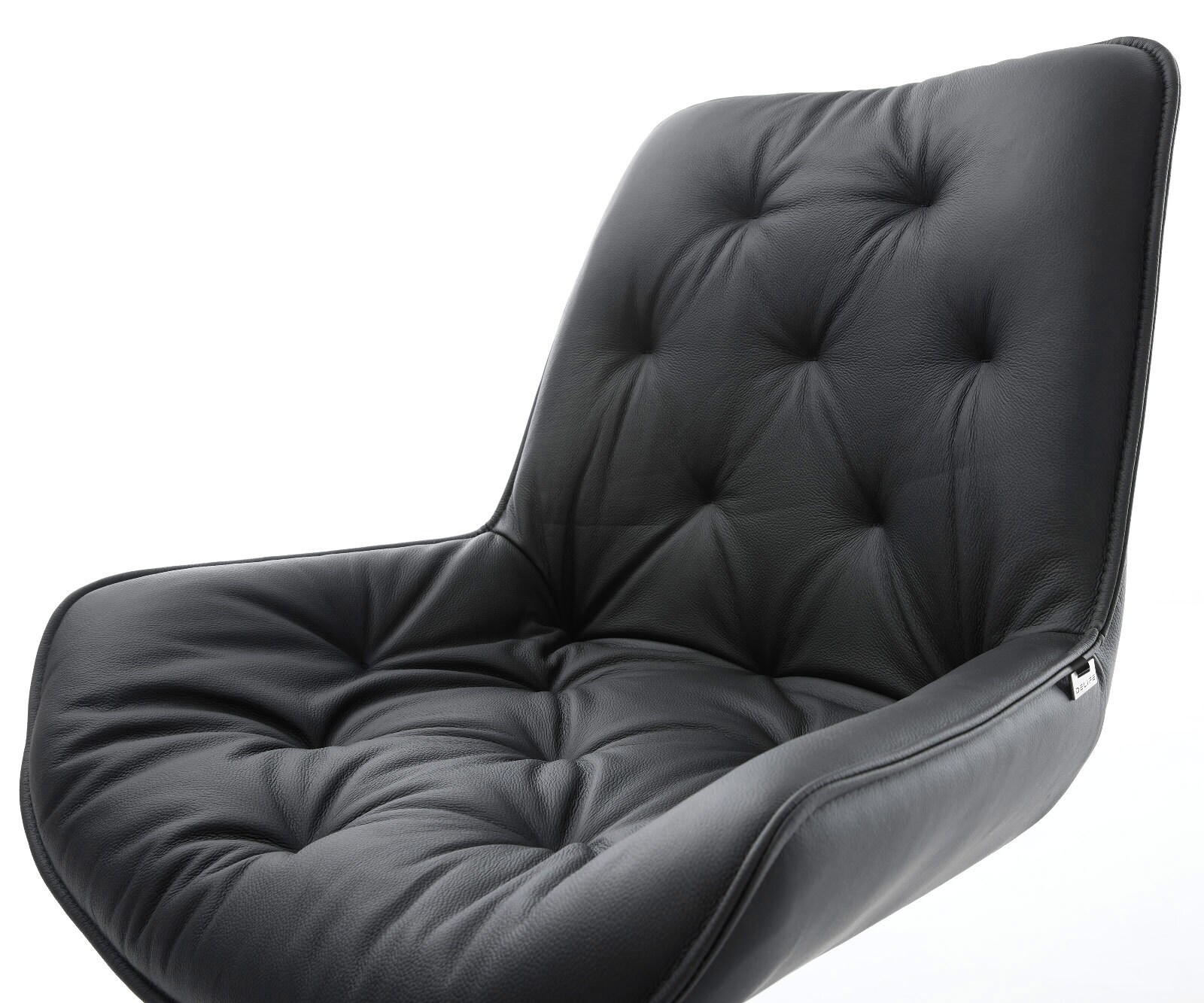 Люлеещ стол Естествена кожа Черен Конзолен крак плосък Черен Taimi-Flex 4