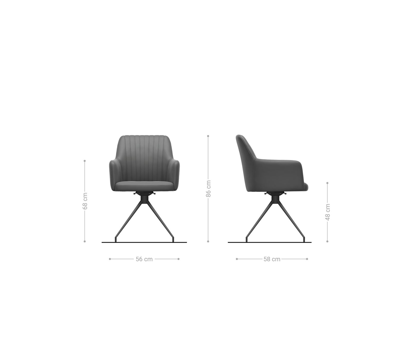 Покет пружини, Стоманени кръстати крака, Въртяща, Дамаска Естествена Кожа Сиво-бежова 6
