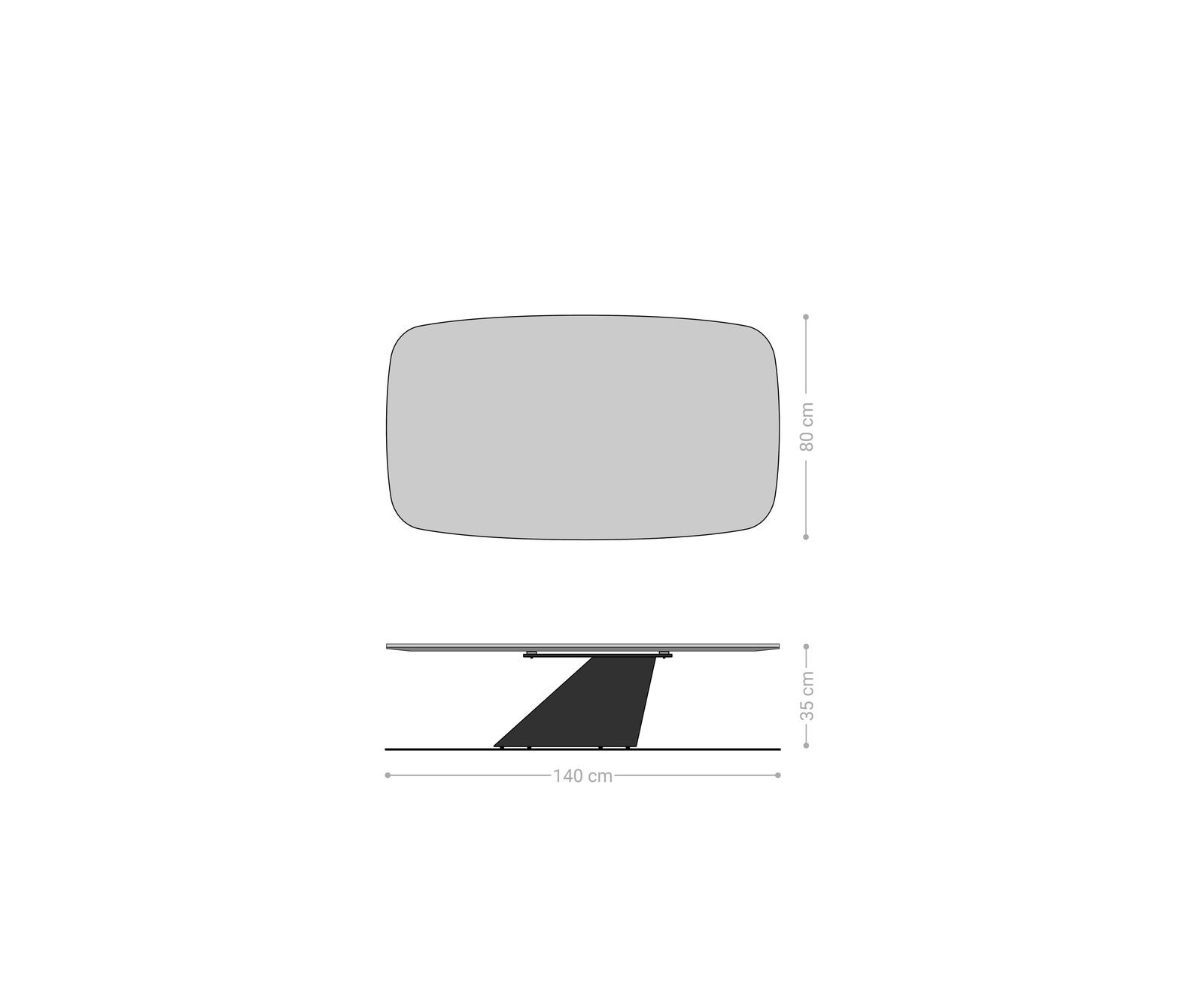 Масичка за кафе Edge Boot 140x80 cm керамика Minas Melange Conis метален ефект покритие титан 7