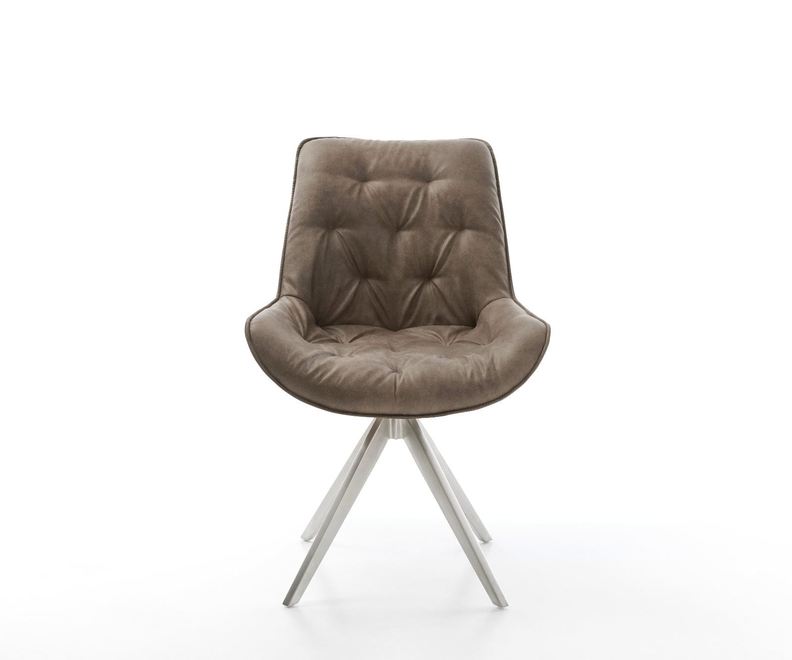 Врътящ се стол Таупе Винтидж Конус крак  Неръждаема стомана 180° въртящ се Taimi-Flex 2 Врътящ се стол Таупе Винтидж Конус крак  Неръждаема стомана 180° въртящ се Taimi-Flex 2