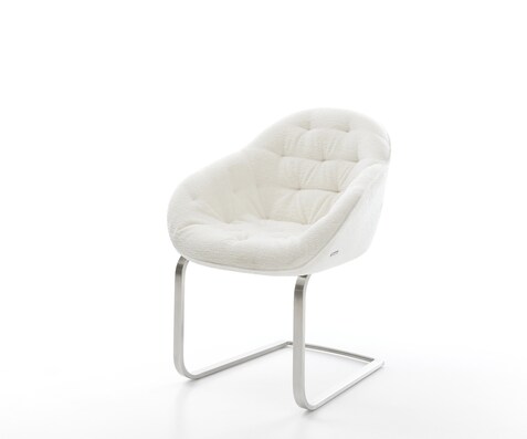 Конзолен стол Gaio-Flex Bouclé Soft Beige Конзолен стол от неръждаема стомана