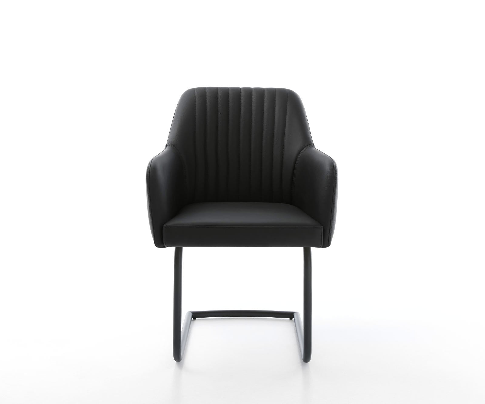 Люлеещ стол Естествена кожа Черен Конзолен крак кръгъл Черен Greg-Flex 2