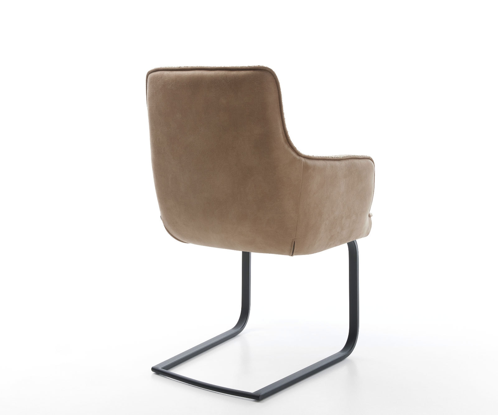 Люлеещ стол с подлакътници Микс от дамаски Сиво-Кафяв Конзолен крак плосък Черен Покет пружина Heira-Flex 5