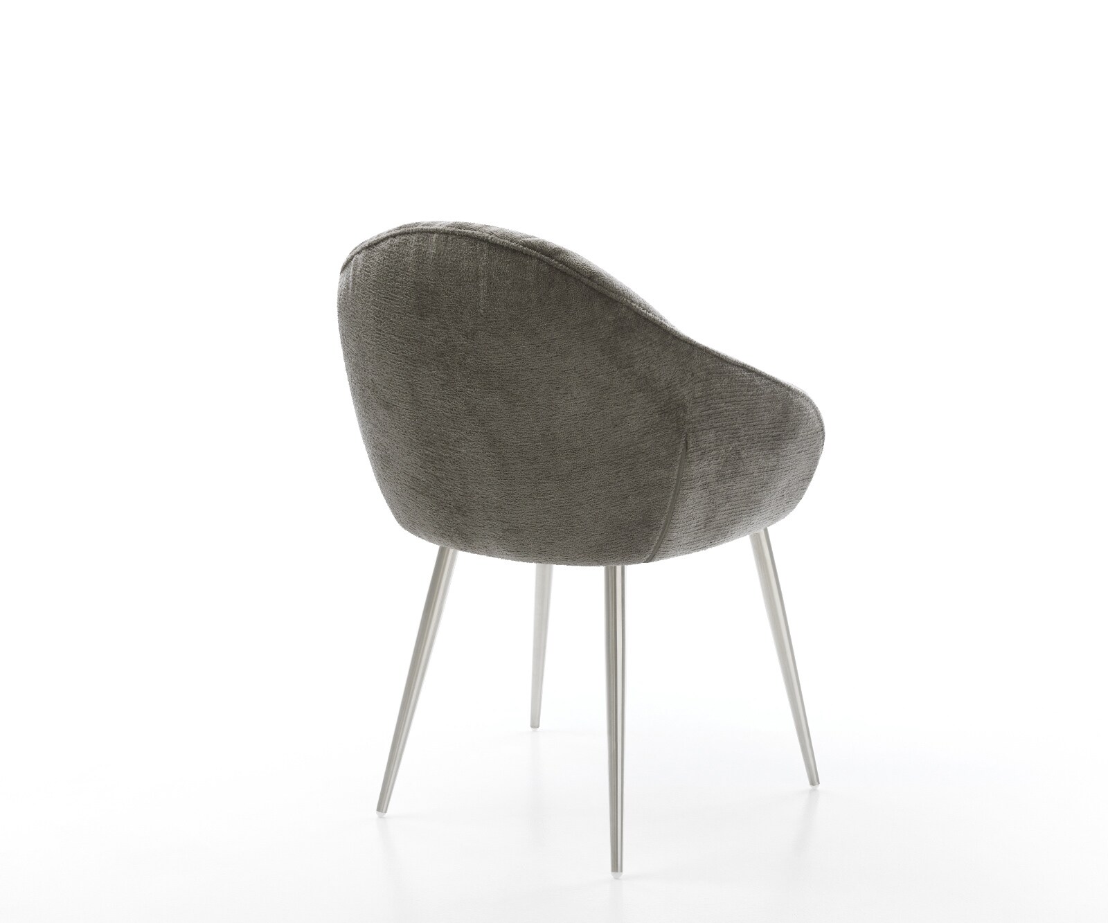 Стол за хранене Gaio-Flex Bouclé Soft Mud 4-крак коничен от неръждаема стомана 5