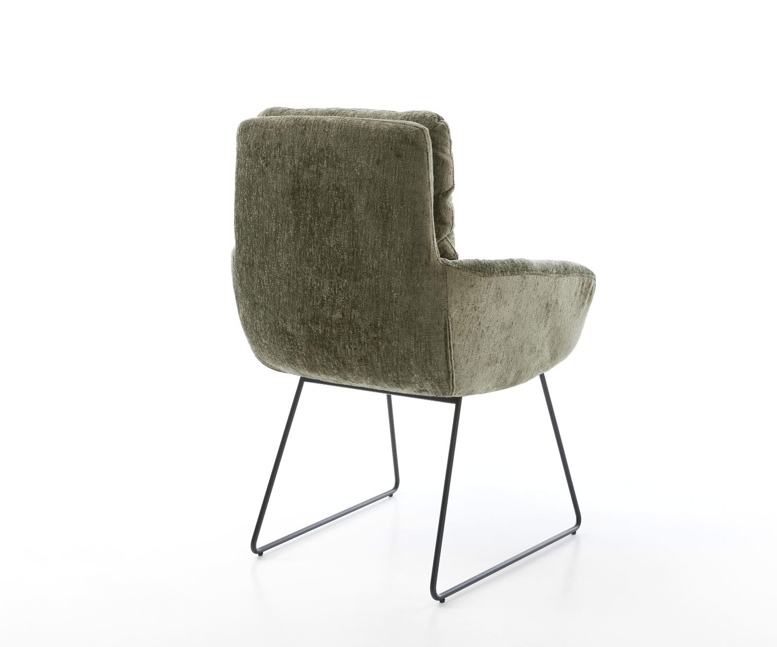 Трапезен стол с подлакътници Шенил Маслина Извити крака Черен Abelia-Flex 4 Трапезен стол с подлакътници Шенил Маслина Извити крака Черен Abelia-Flex 4