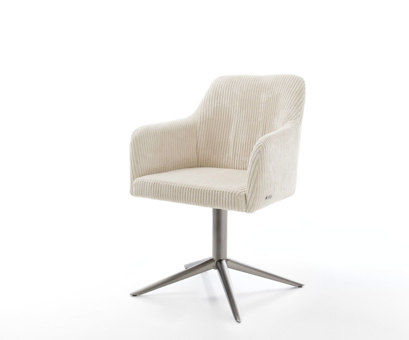 Въртящ се стол Greg-Flex Cord Бежов Графитна основа Завъртане на 360° Люлееща се функция Ядро от джобни пружини