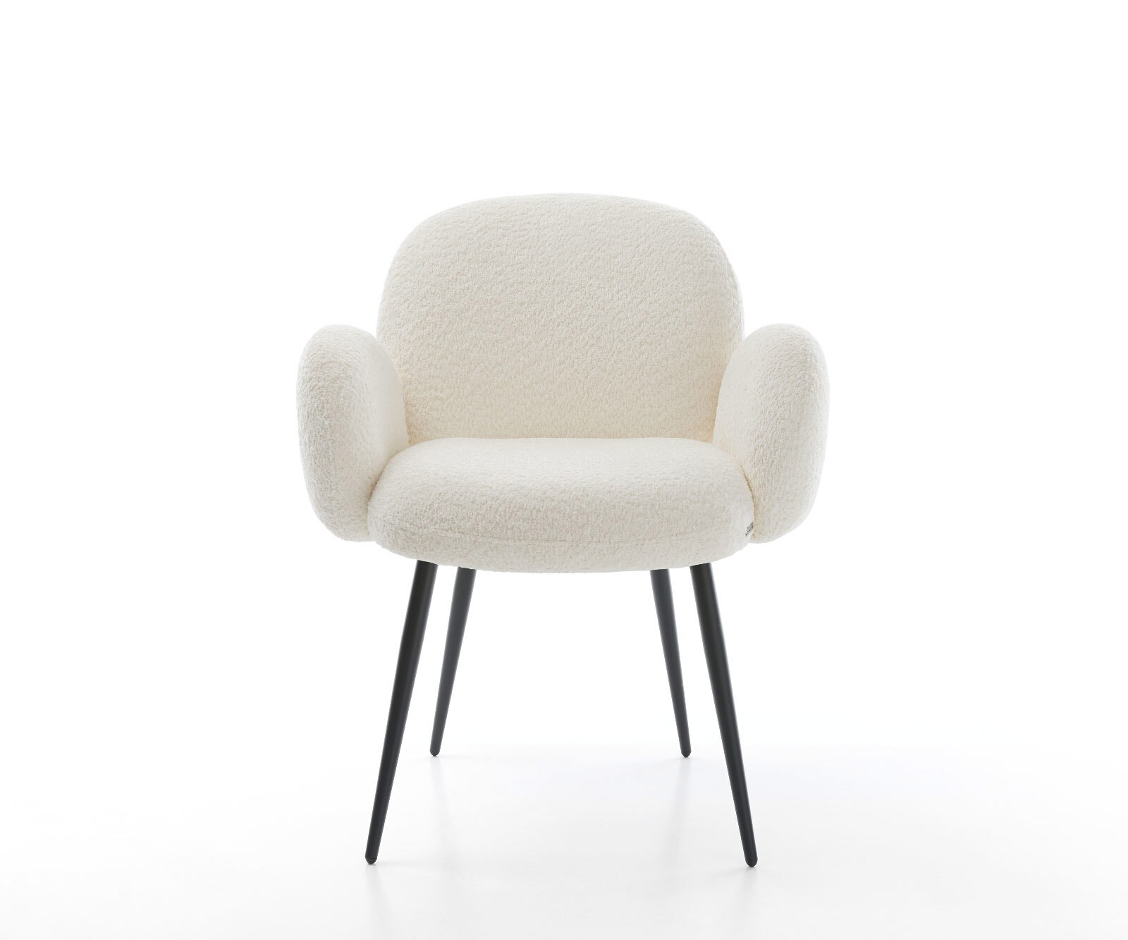 Кресло Букле Бяло 4-крака Прави Черни Покет пружина Nube-Flex 1 Кресло Букле Бяло 4-крака Прави Черни Покет пружина Nube-Flex 1