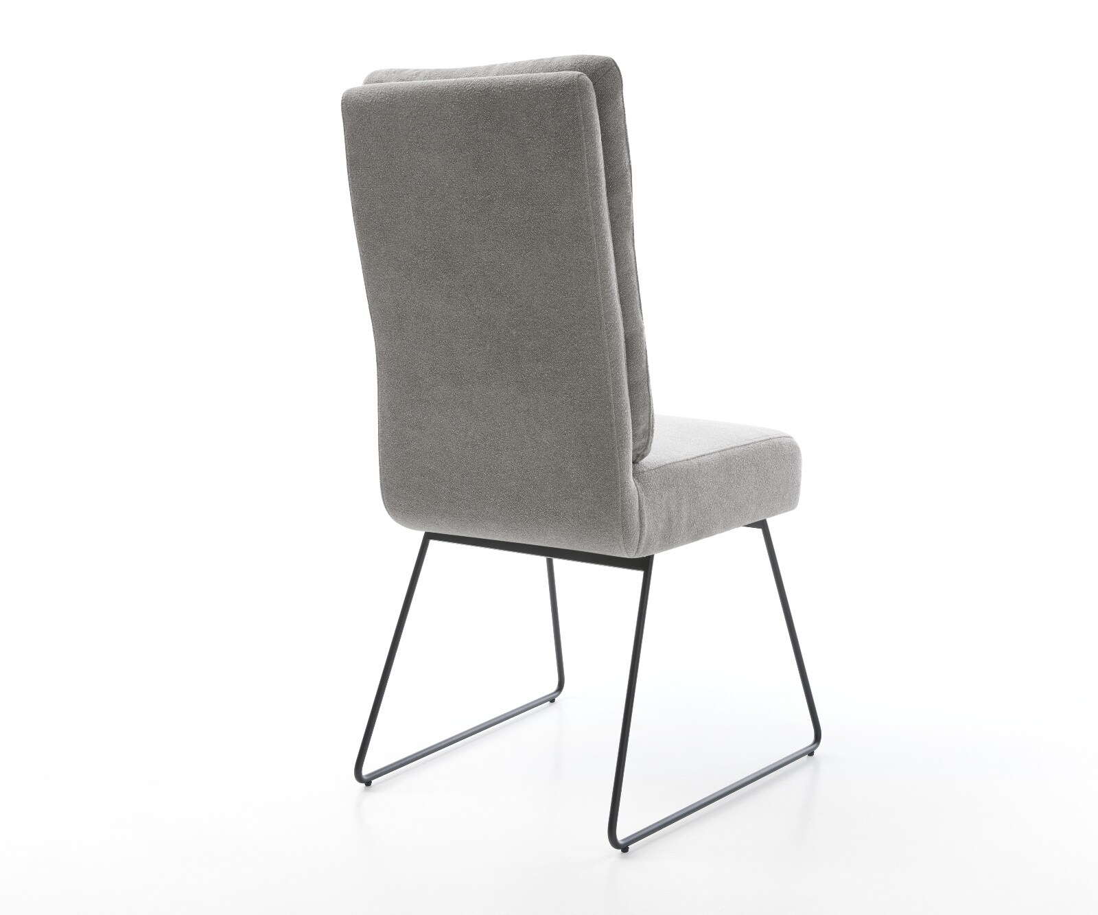 Стол за хранене Pela-Flex с текстурирана тъкан, мека сива основа от шейни, черна сърцевина от джобни пружини 4