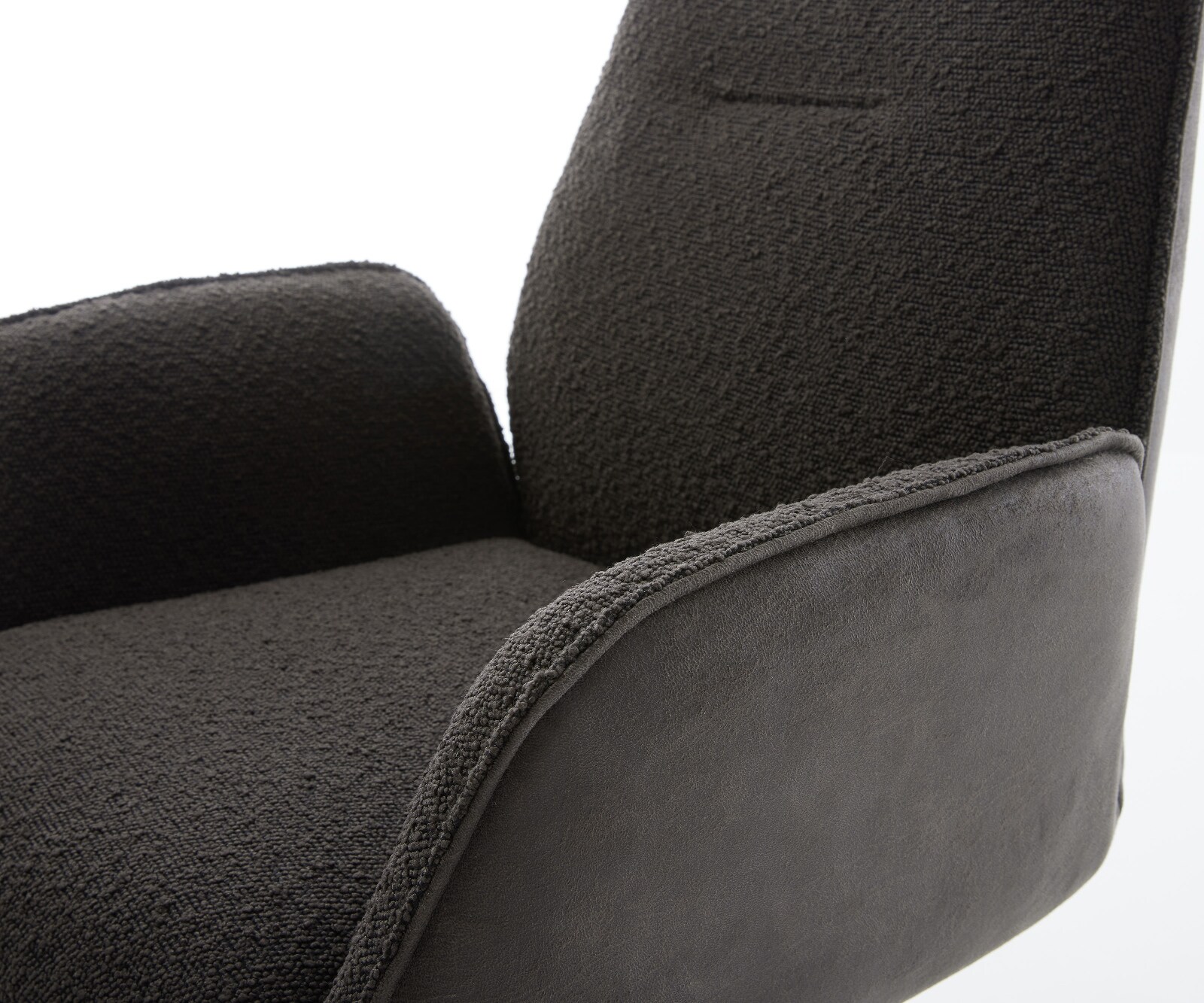 Конзолен стол Zoa-Flex материал микс черен Конзолен стол плосък неръждаема стомана джоб пружина ядро 4