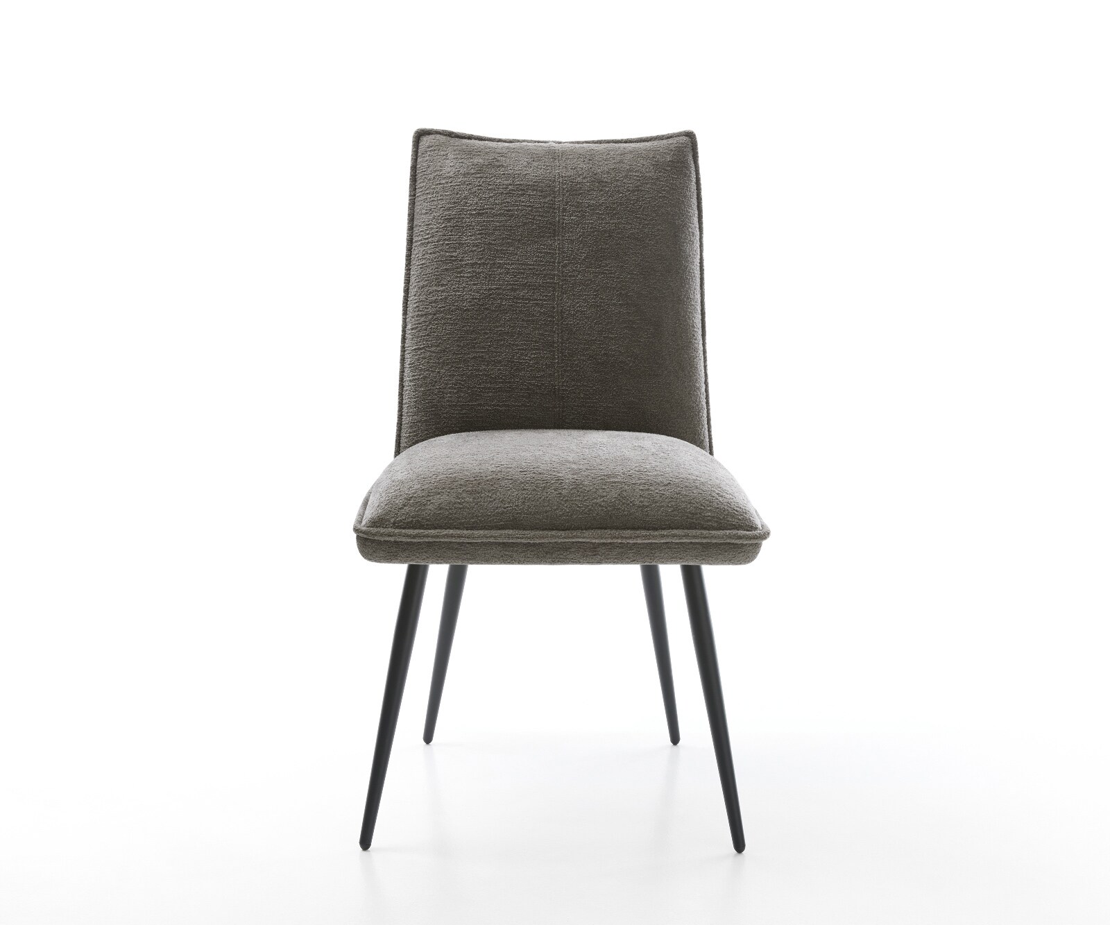 Стол за хранене Lelio-Flex Bouclé Soft Mud 4-крака с конична сърцевина от черни джобни пружини 1