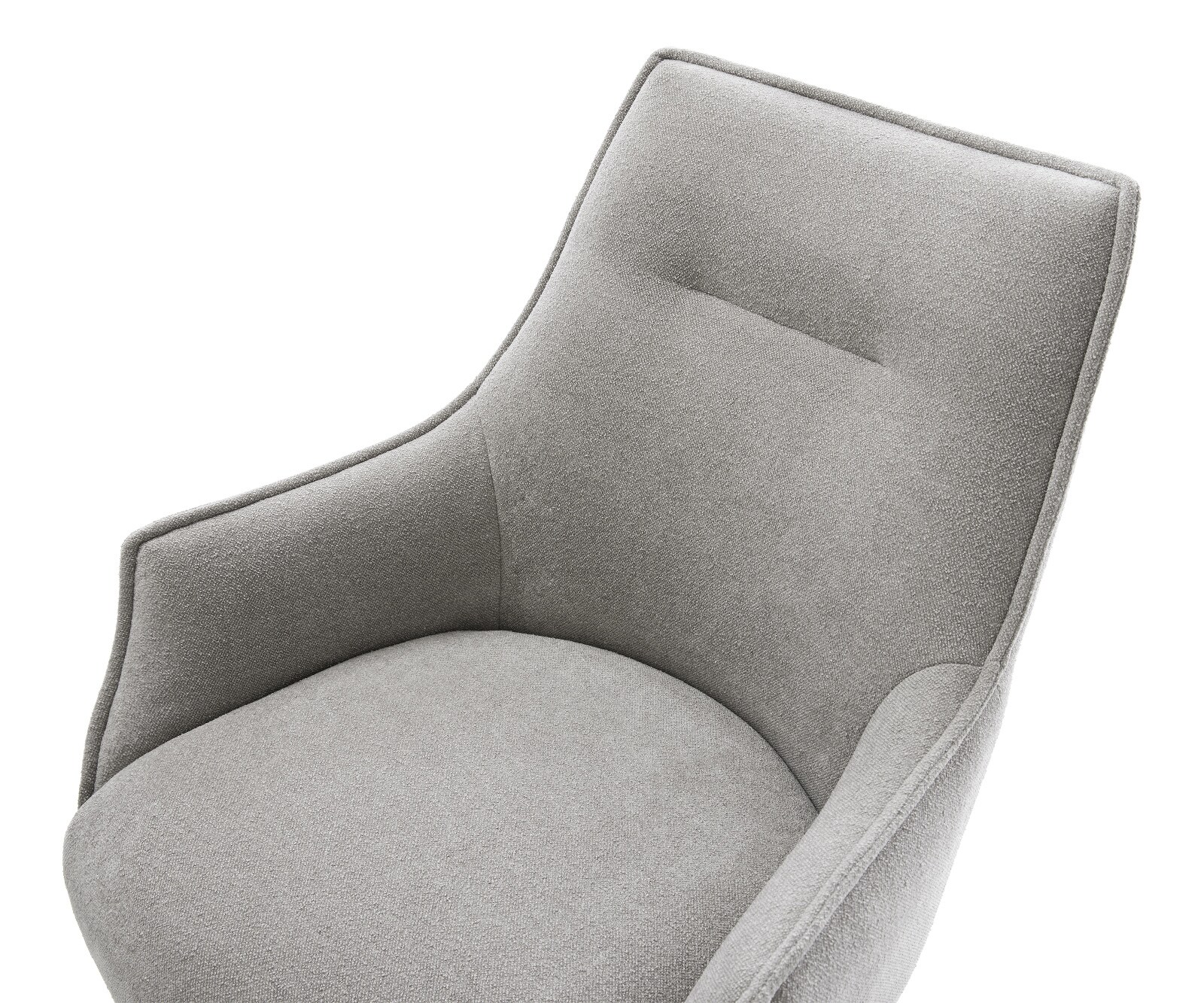 Стол с конзола Alja-Flex с подлакътници Текстурирана тъкан Soft Grey Стол с конзола плосък Бяло ядро с джобни пружини 4