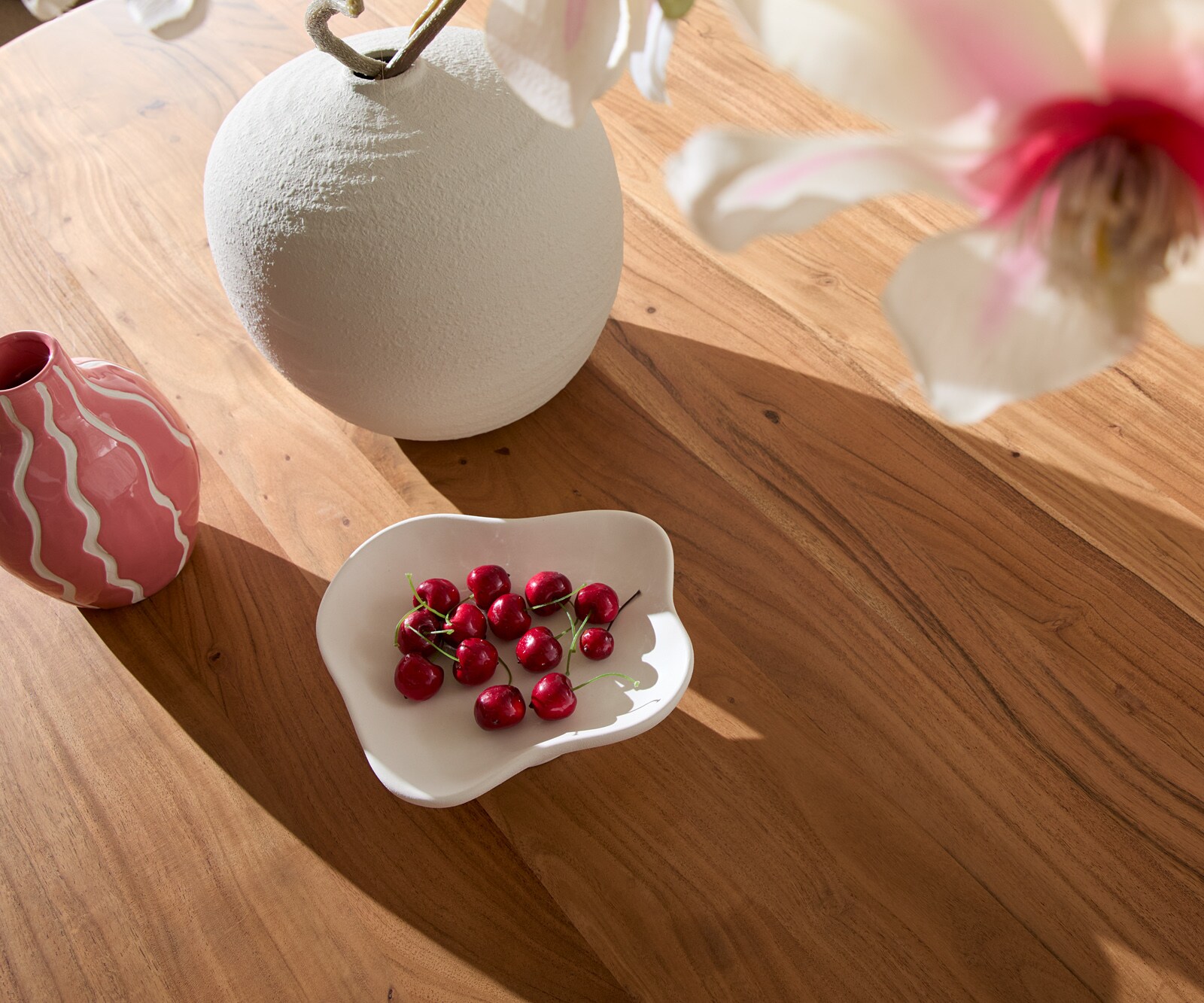 Трапезна маса Orbion 180x175 естествена рамка от акациево дърво 5