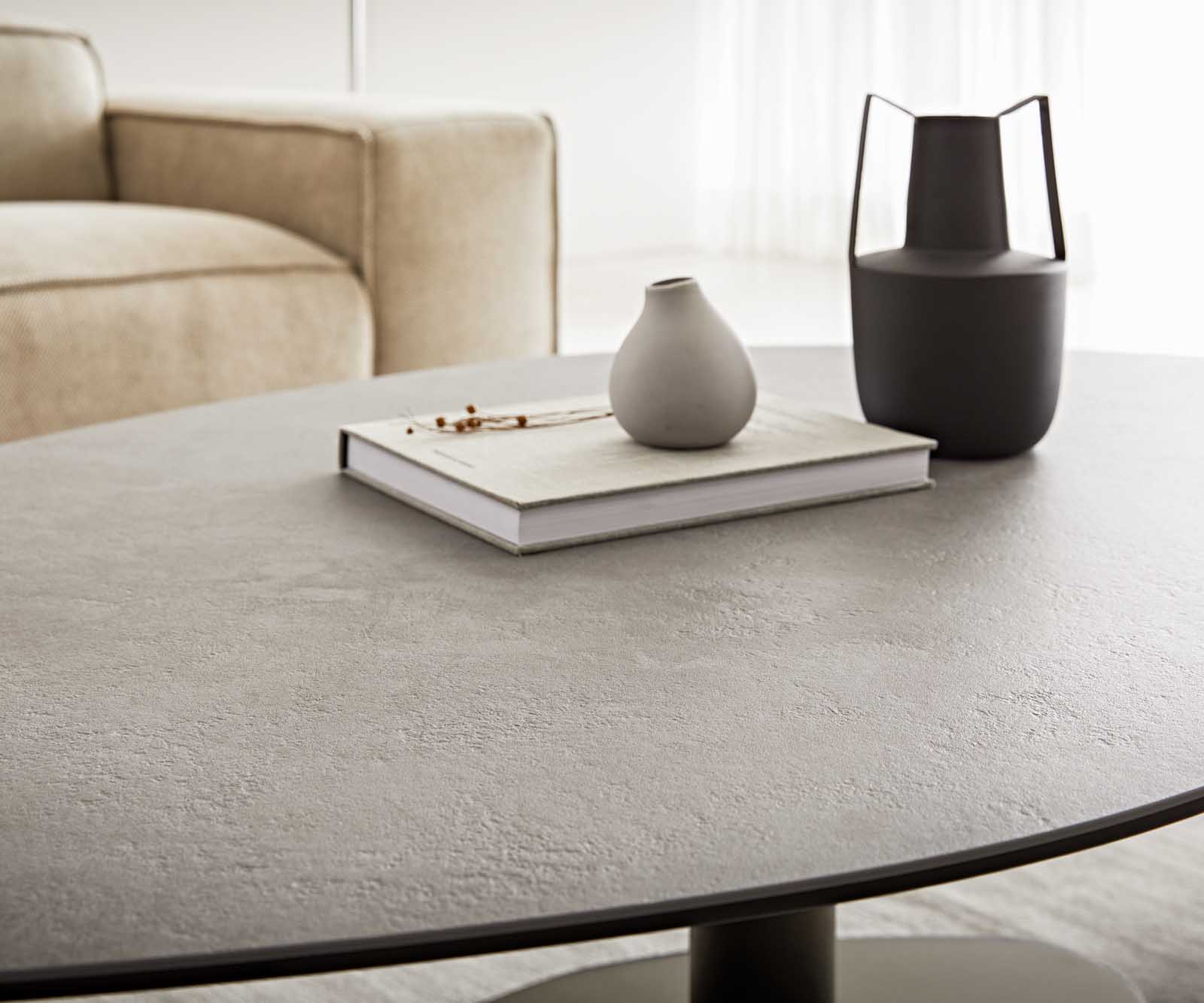 Холна маса 140x80 cm Керамика Aspetto Concreto Бетон цвят Основа Ефектен финиш Titan Vibana 6