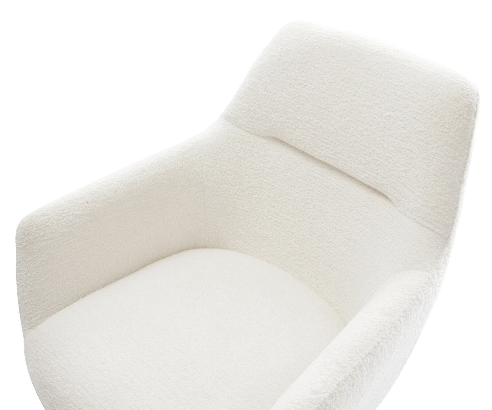Конзолен стол Pejo-Flex Bouclé Soft Beige Конзолен стол с плоска сърцевина от джобни пружини от неръждаема стомана 4