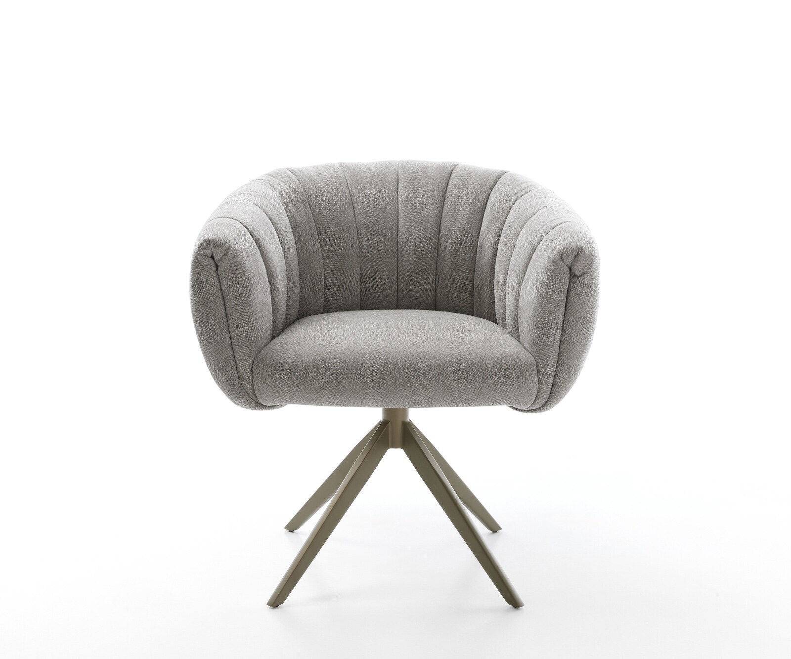 Въртящ се стол Jada-Flex текстурирана тъкан мека сива кръстосана рамка широк ефект покритие титан 360° въртяща се люлееща се функция сърцевина от джобни пружини 1