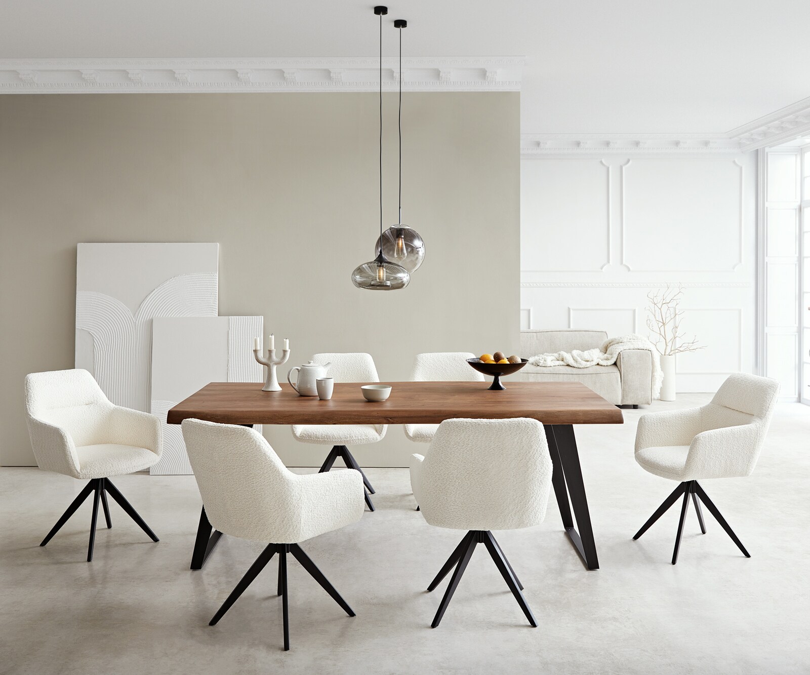 Врътящ се стол Букле Бял Конус крак  Черен 180° въртящ се Pejo-Flex 3 Врътящ се стол Букле Бял Конус крак  Черен 180° въртящ се Pejo-Flex 3