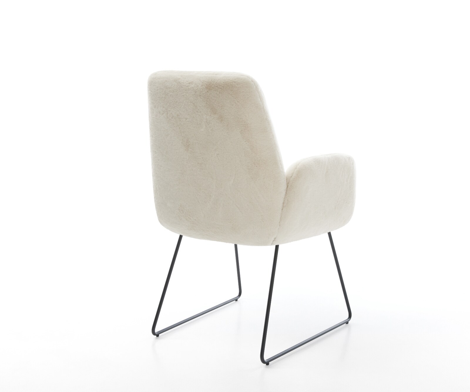 Стол за хранене Zoa-Flex плюшена кремаво-бяла основа с черни джобни пружини 5