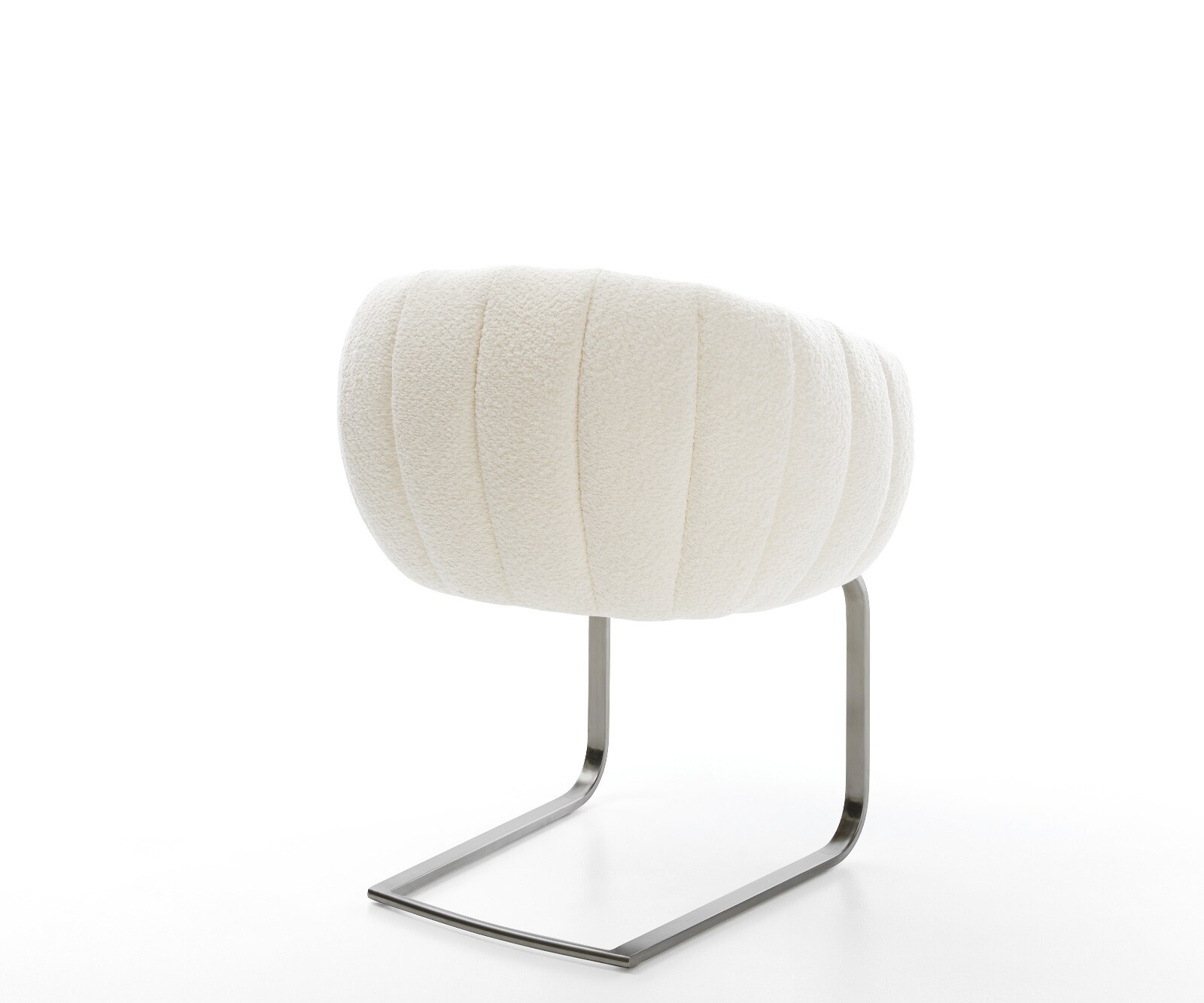 Конзолен стол Jada-Flex, Бяло букле, Конзолен стол с плоска графитна сърцевина с джобни пружини 4