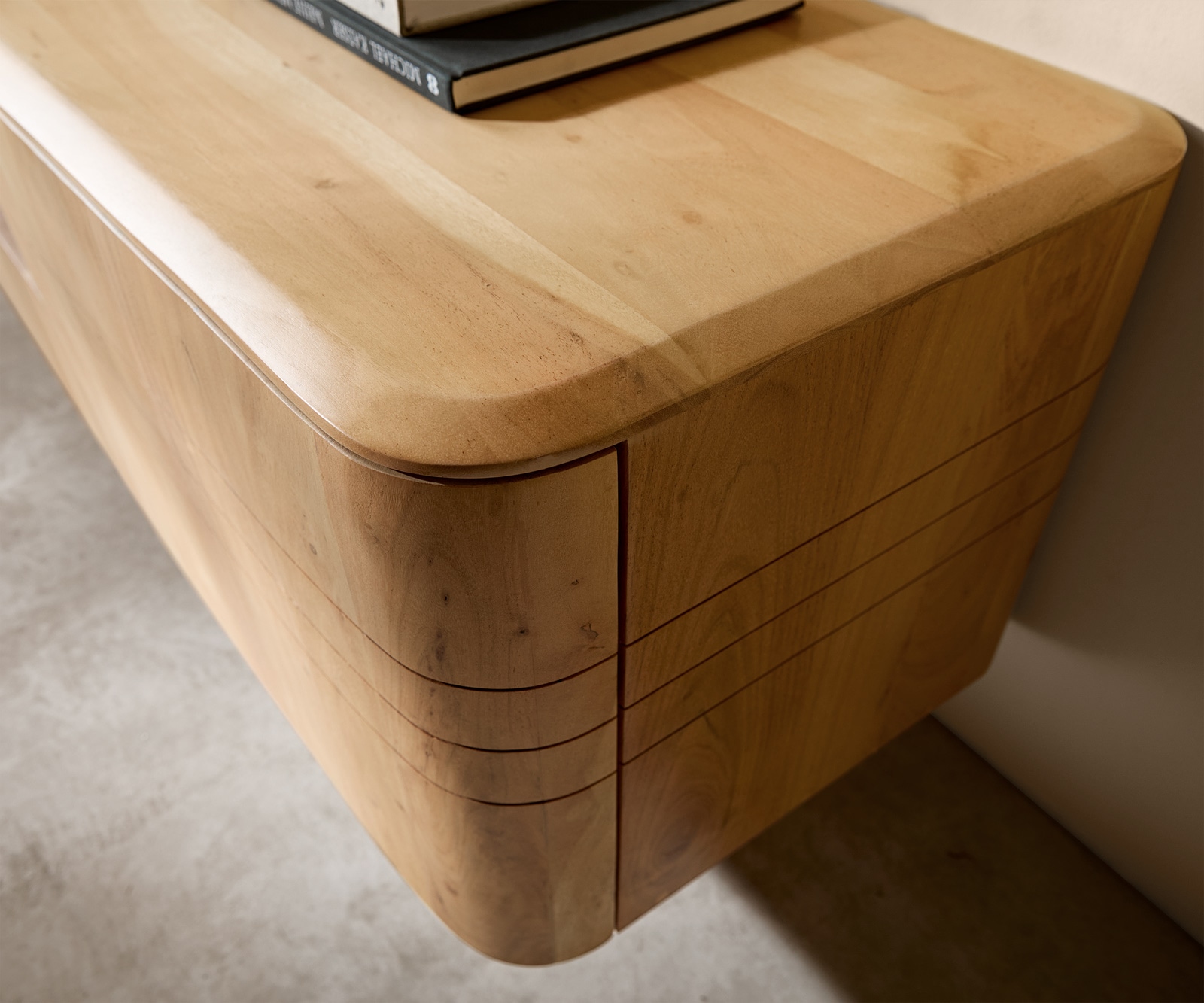 Нисък плот Nagaru 240 cm акация Aura 2 врати 2 чекмеджета 1 отделение плаващо 4 Нисък плот Nagaru 240 cm акация Aura 2 врати 2 чекмеджета 1 отделение плаващо 4