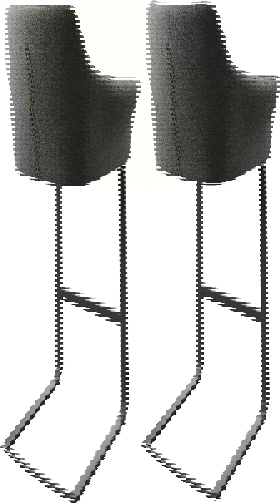 Бар стол Дамаска Антрацит Конзолен крак плосък Метал Yulo-Flex 4 Бар стол Дамаска Антрацит Конзолен крак плосък Метал Yulo-Flex 4