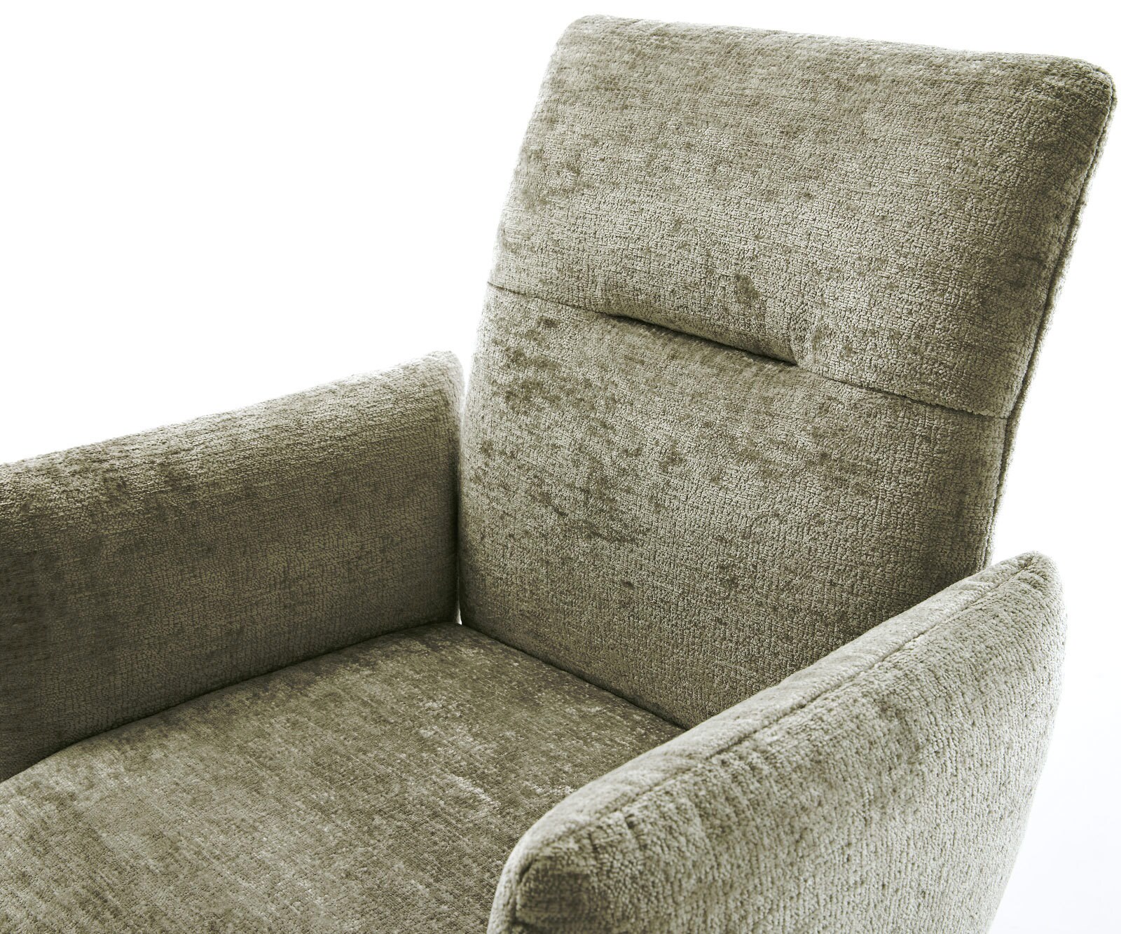 Врътящ се стол с подлакътници Шенил Маслина Конус крак кръгъл Черен 180° въртящ се Покет пружина Jova-Flex 4