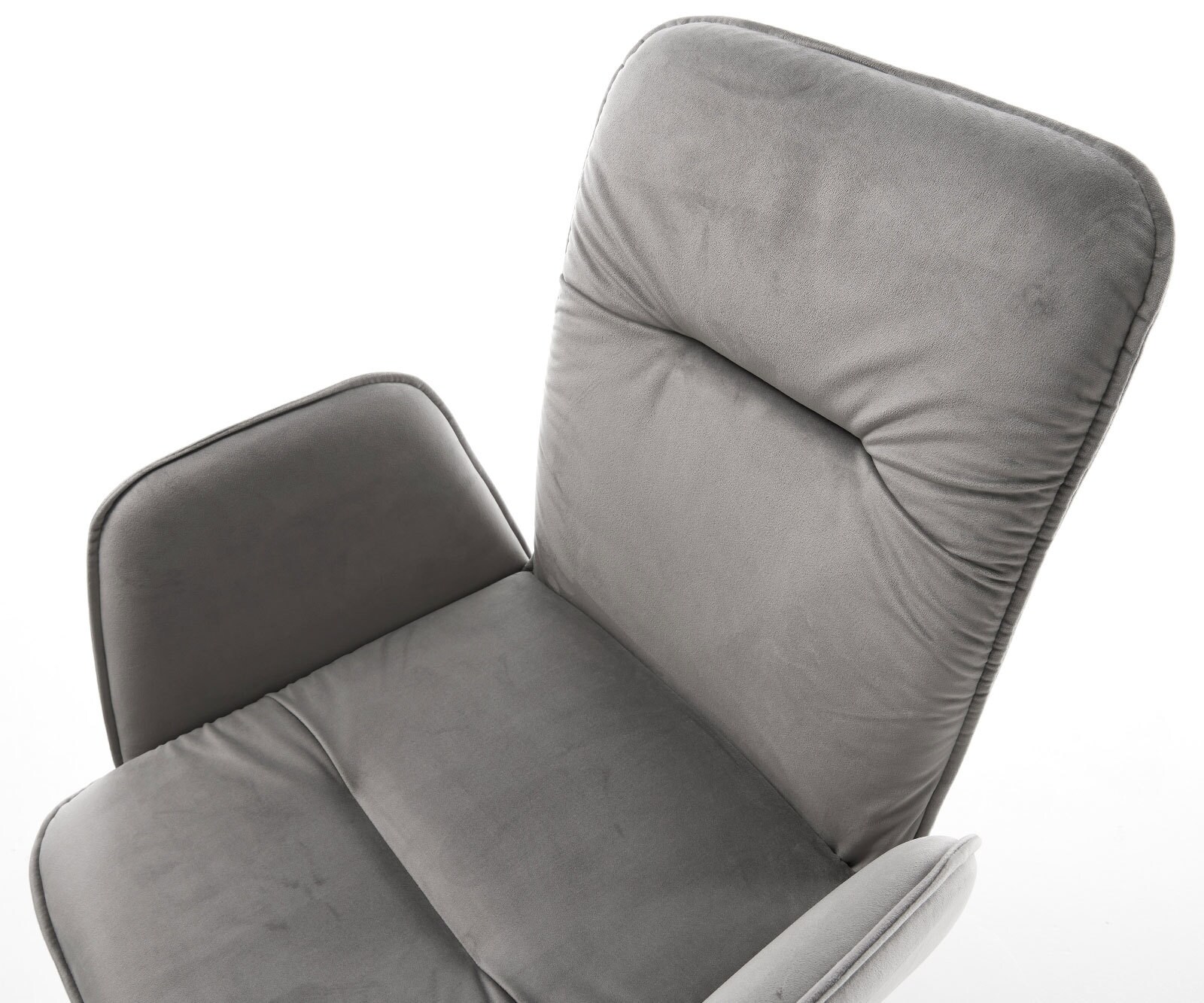 Люлеещ стол Кадифе Сив Конзолен крак плосък Злато Vinja-Flex 4