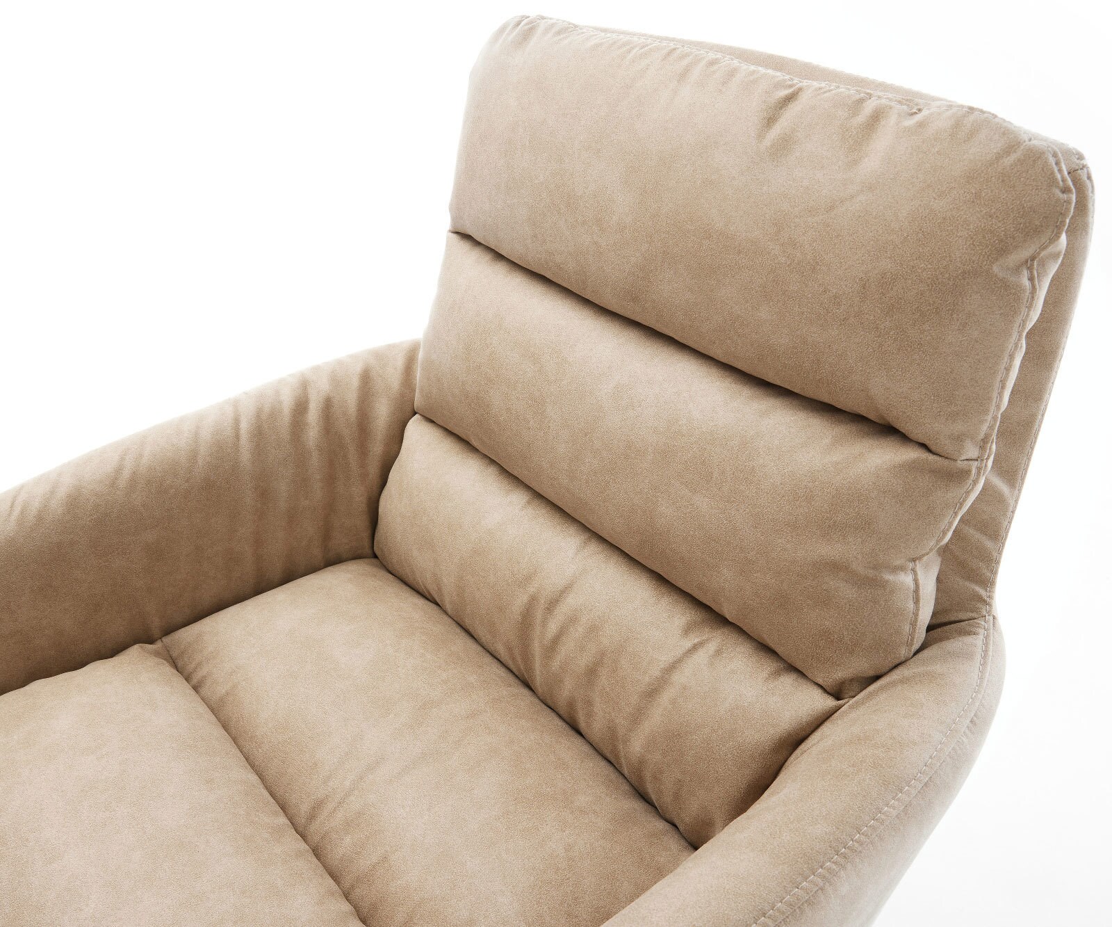 Люлеещ стол с подлакътници Бежов Винтидж Конзолен крак кръгъл Черен Abelia-Flex 4