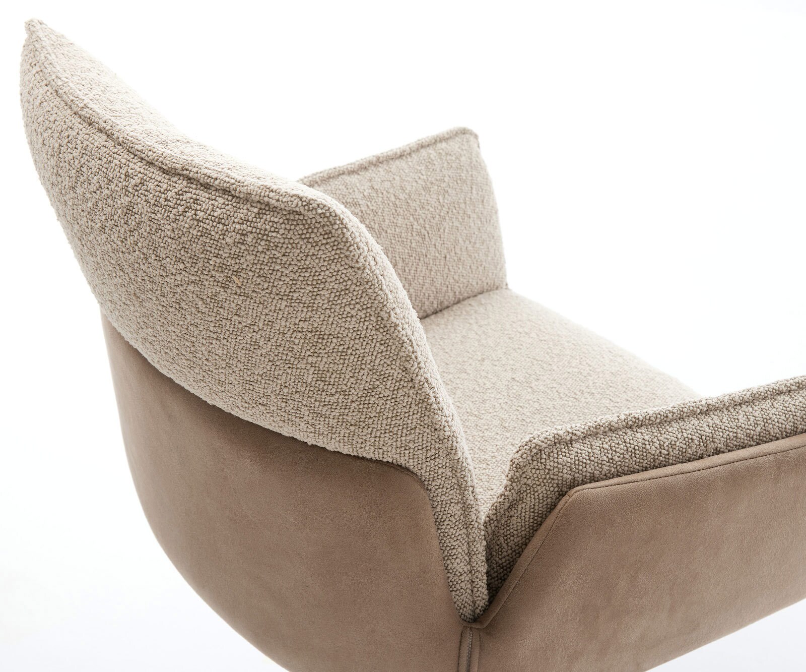 Въртящ се стол Nela-Flex материал микс кръстосана рамка 360° въртене 3 Въртящ се стол Nela-Flex материал микс кръстосана рамка 360° въртене 3